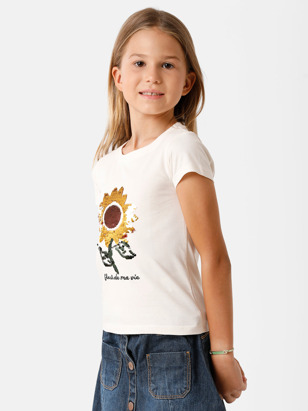 White T-Shirt with Print