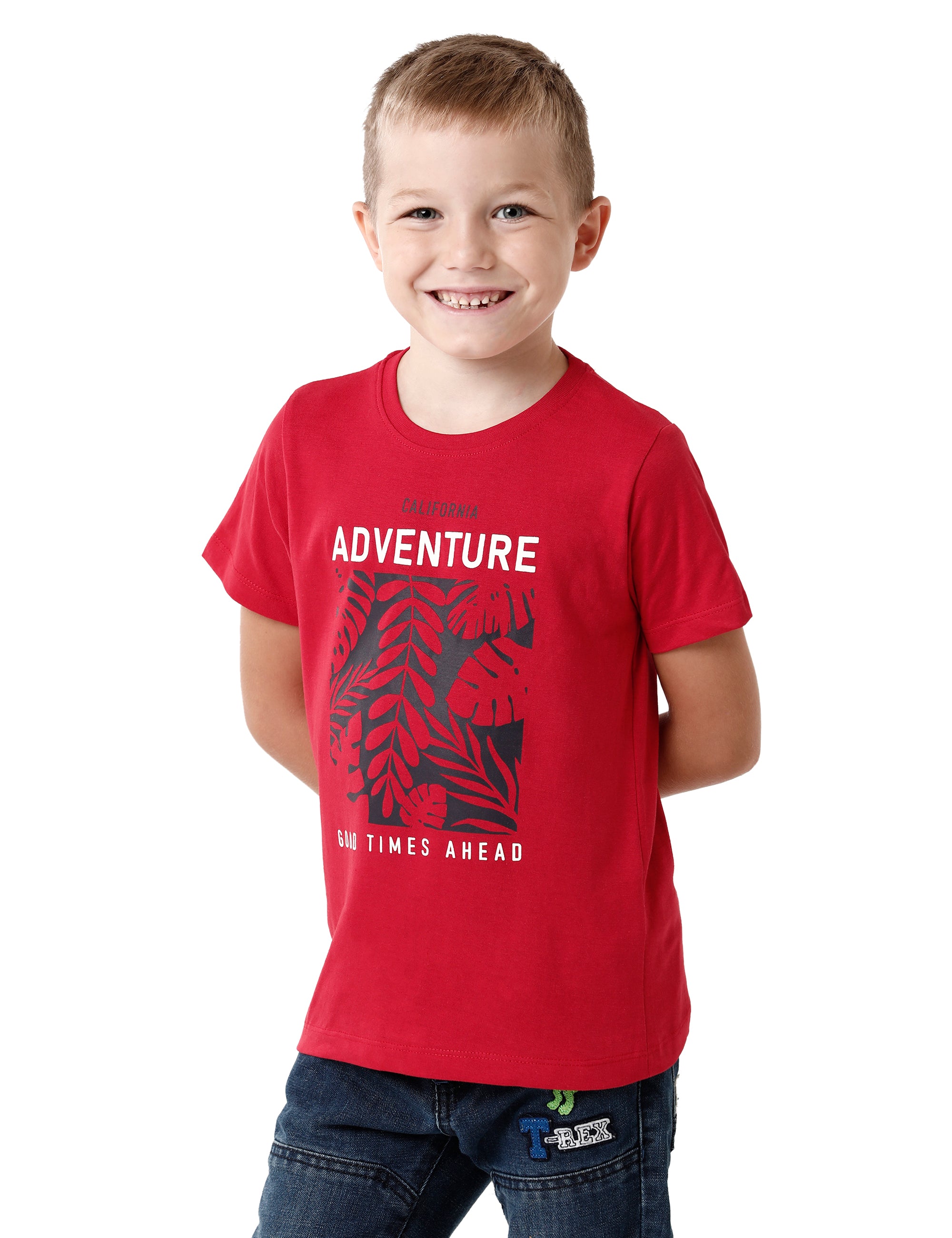 Red Adventure Printed T-shirt