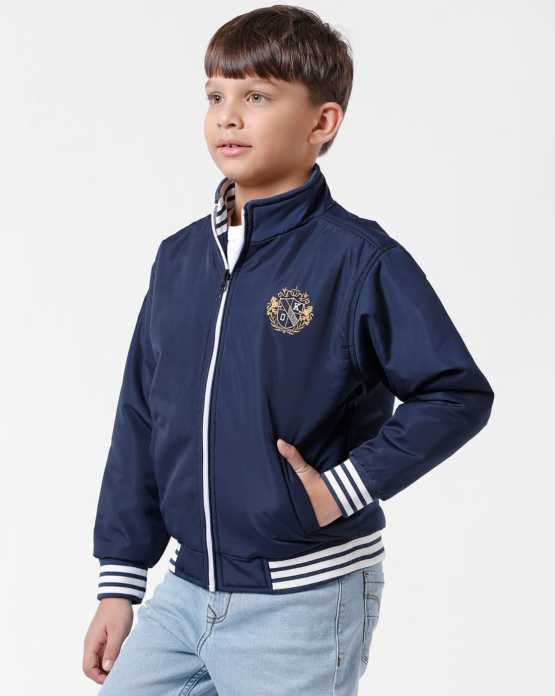 Navy Winter K&O Jacket