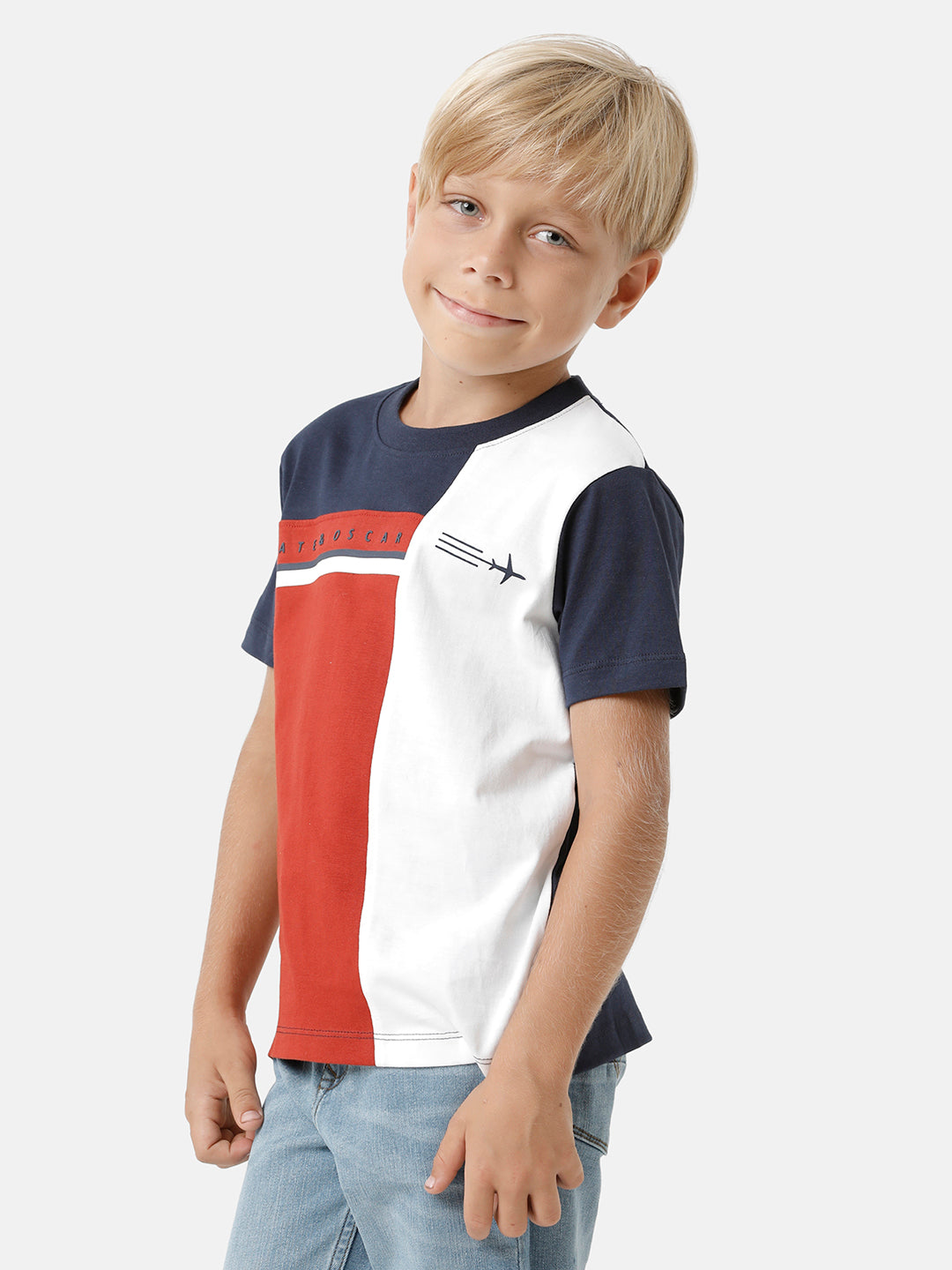 Boys Cut & Sew Placement Printed T-shirt