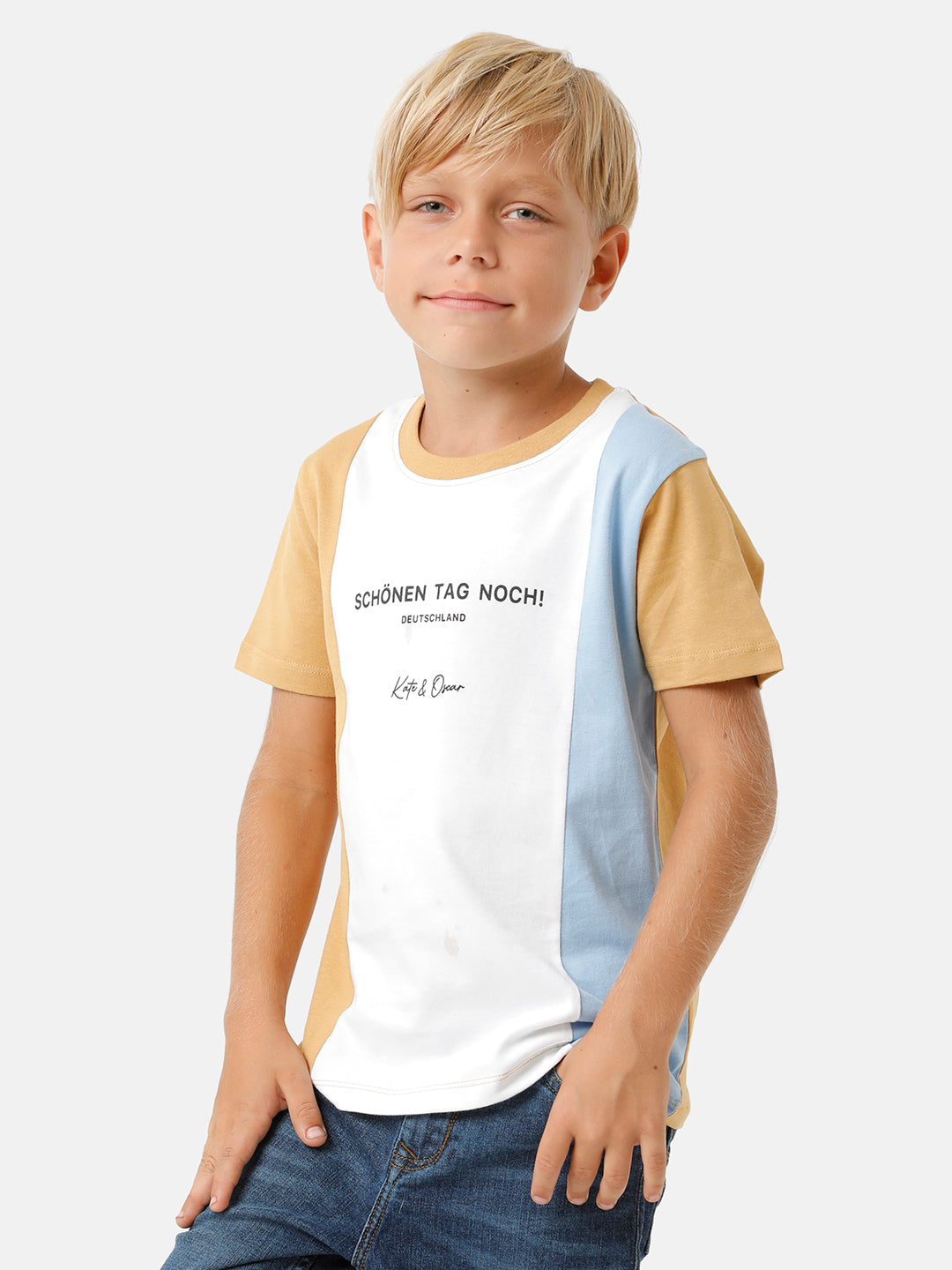 Boys Cut & Sew Printed T-shirt