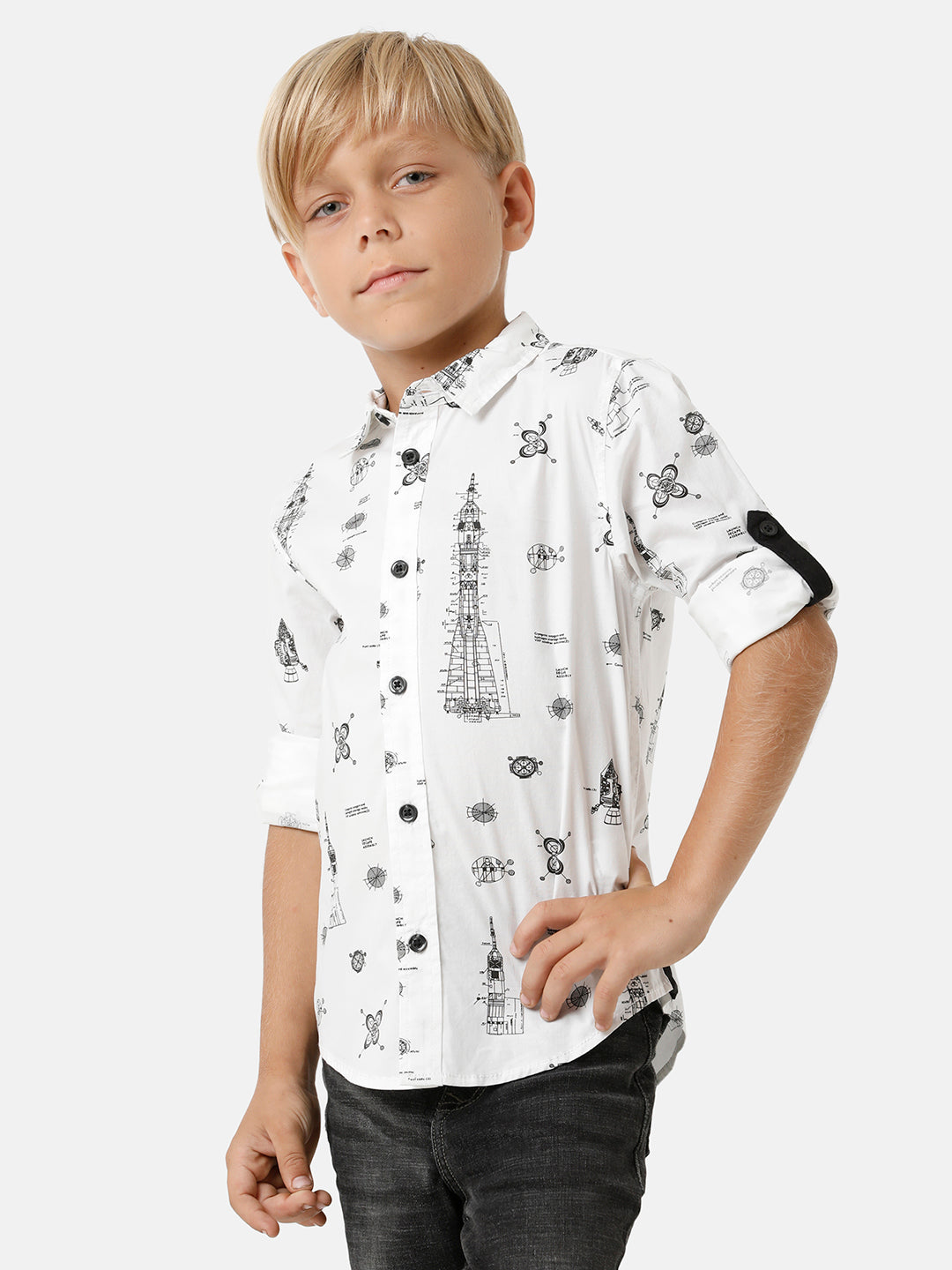 Boys Full Sleeve Printed Shirt