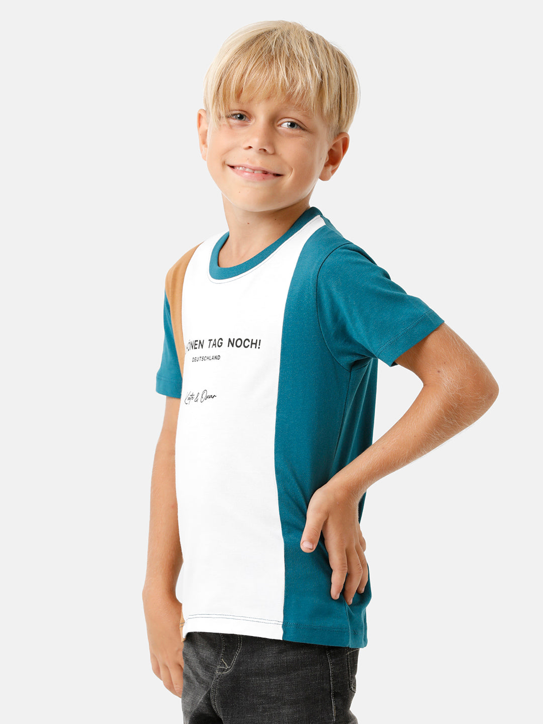 Boys Cut & Sew Printed T-shirt