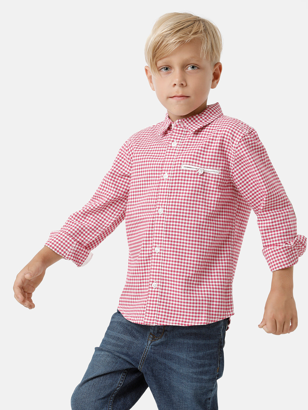 Boys Gingham Checked Shirt