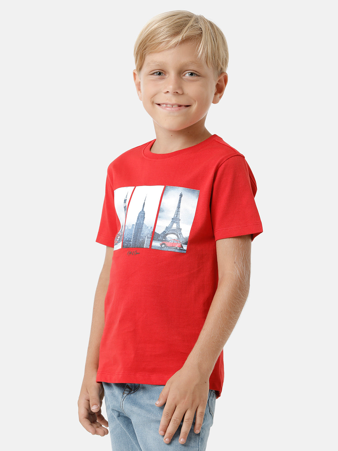 Boys Placement Printed T-shirt