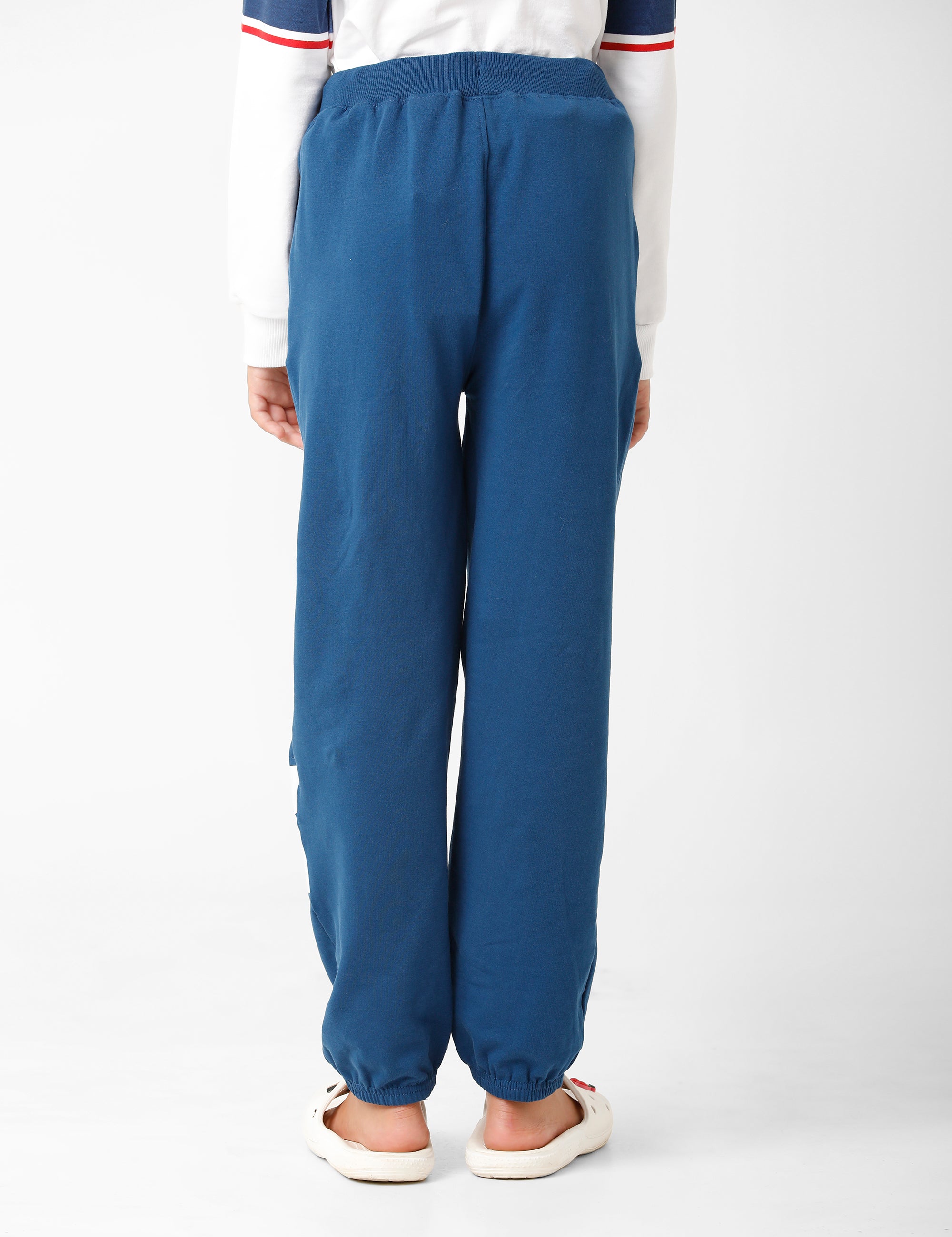 Navy Signature Embroidered Track Pant