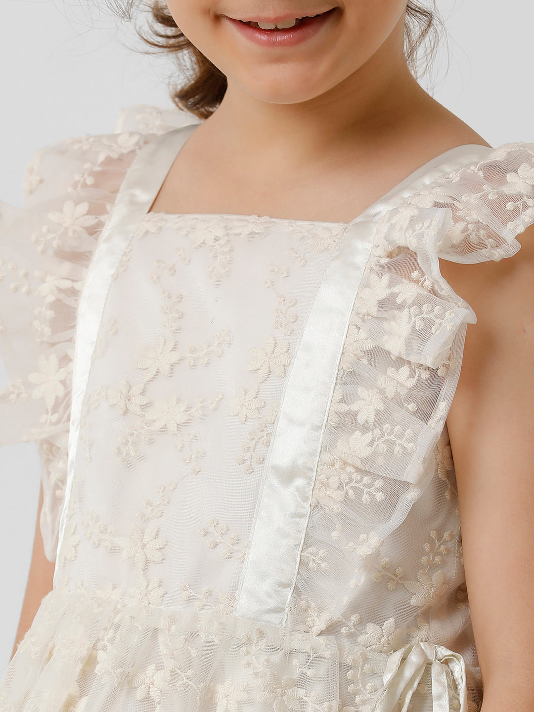 Girls Scalap Embroidered Top