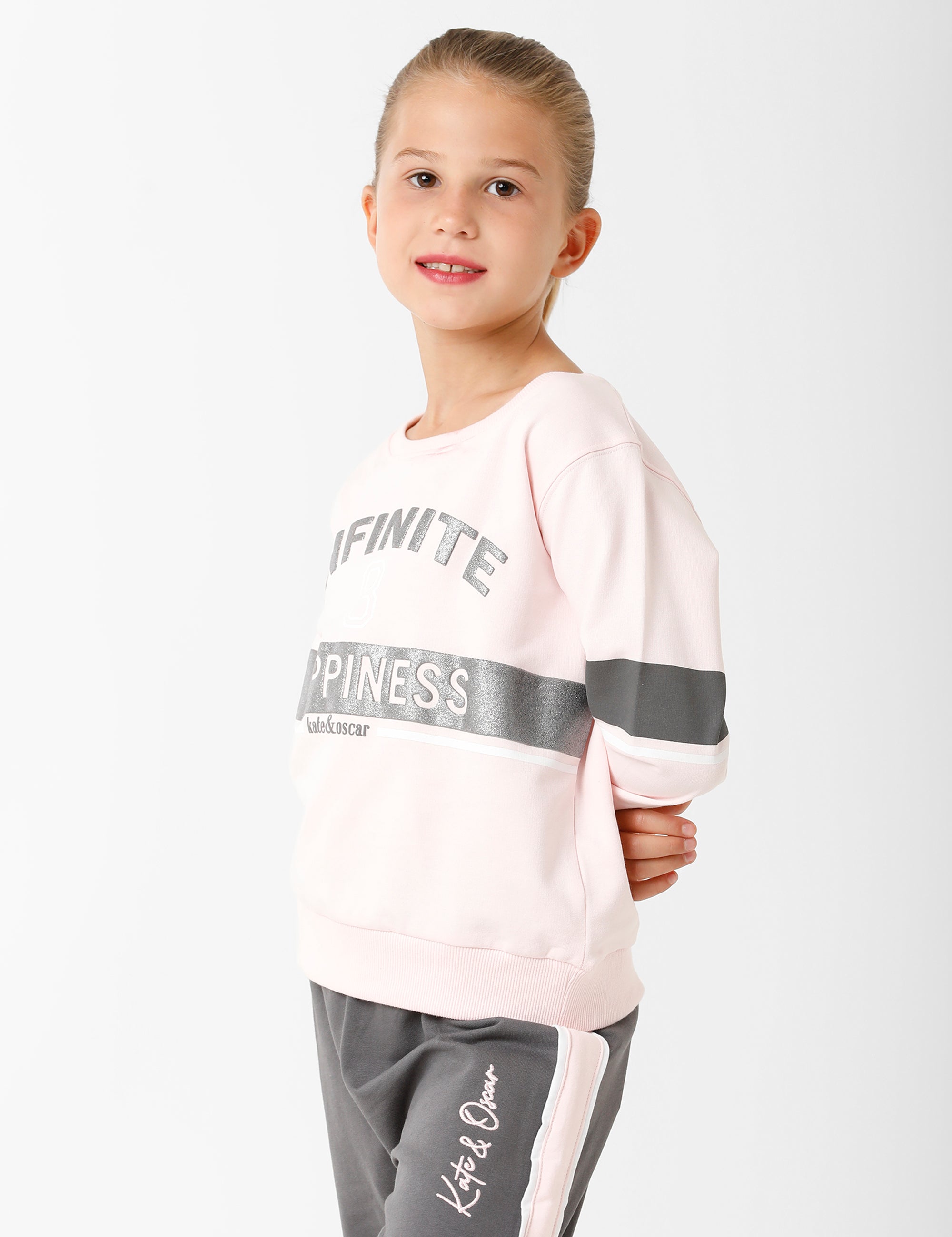 Printed Pink Happiness Sweatshirt