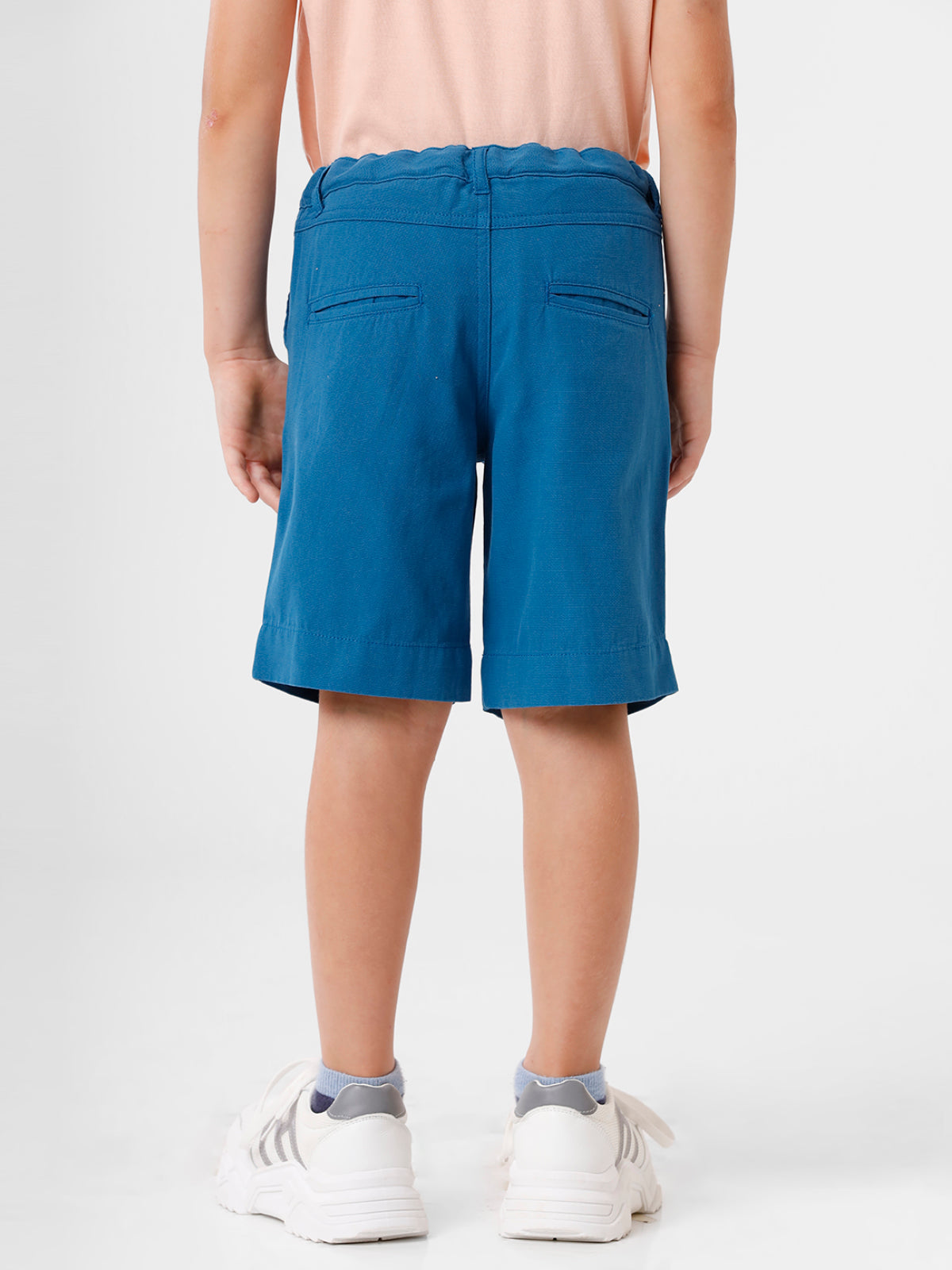 Teal Blue Cotton Chino Shorts