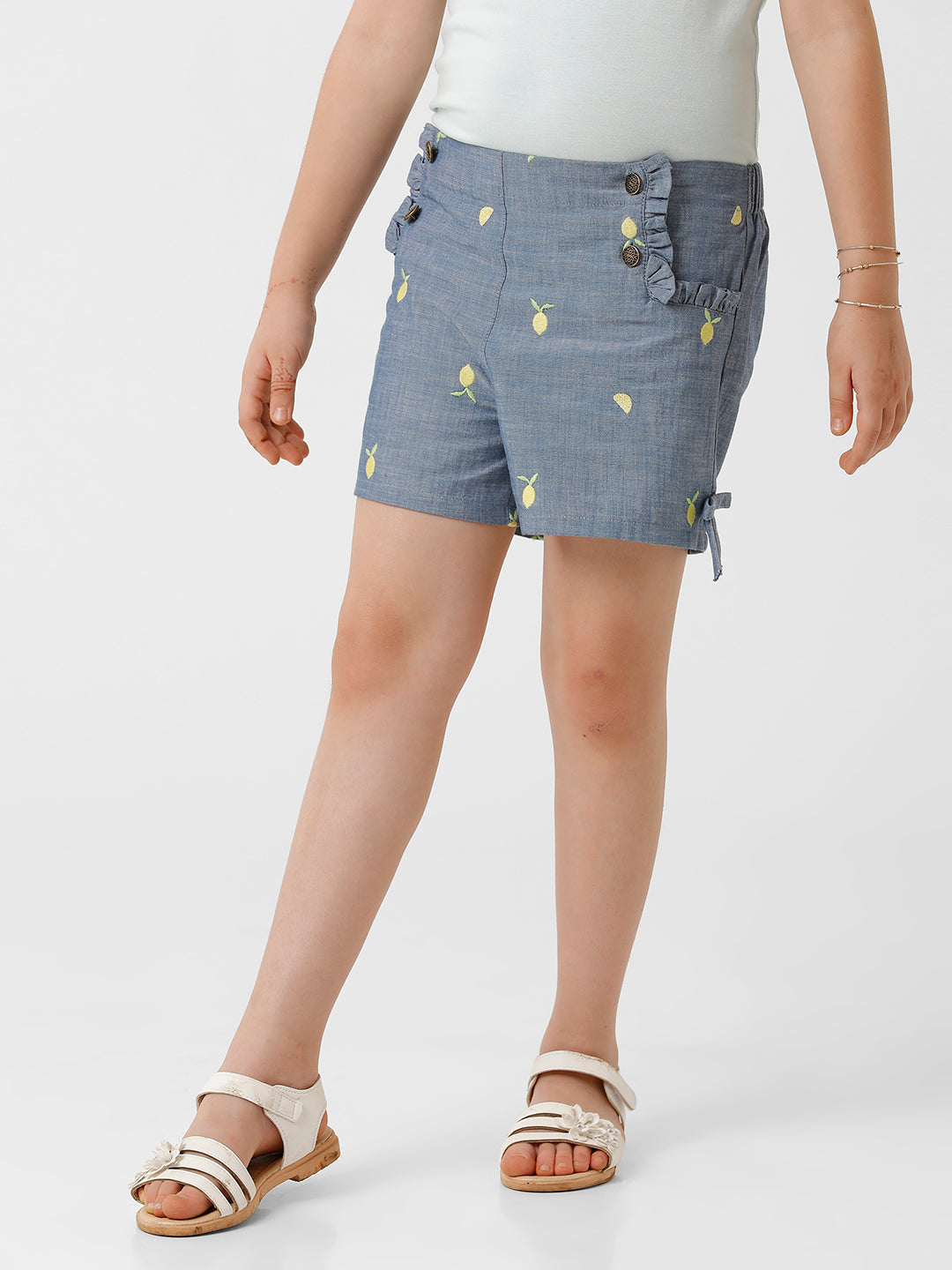 Girls Embroidered Shorts