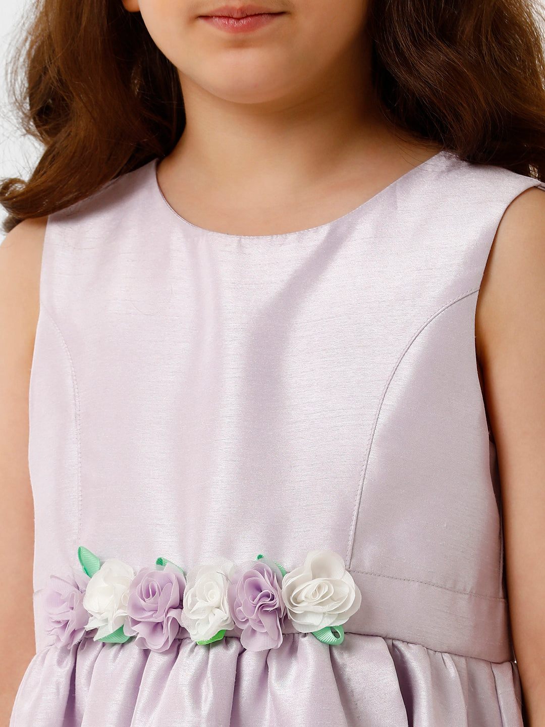 Girls 3D Floral Emblished Party Wear Dress