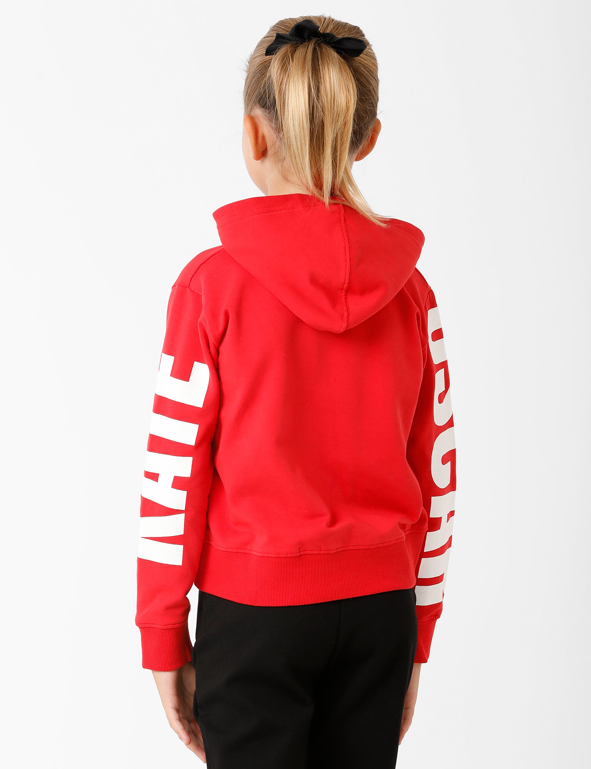 Bright Red Printed Sweatshirt