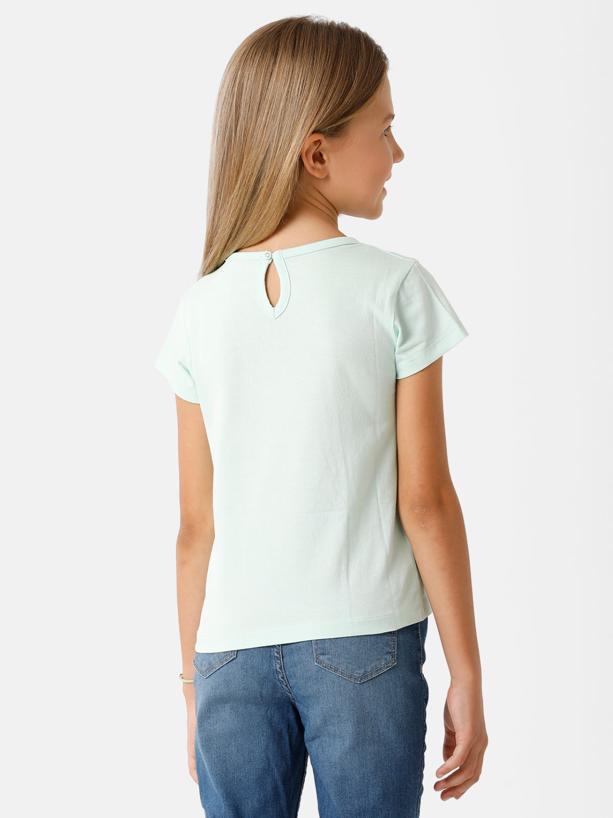 Simple Blue T-Shirt with Print