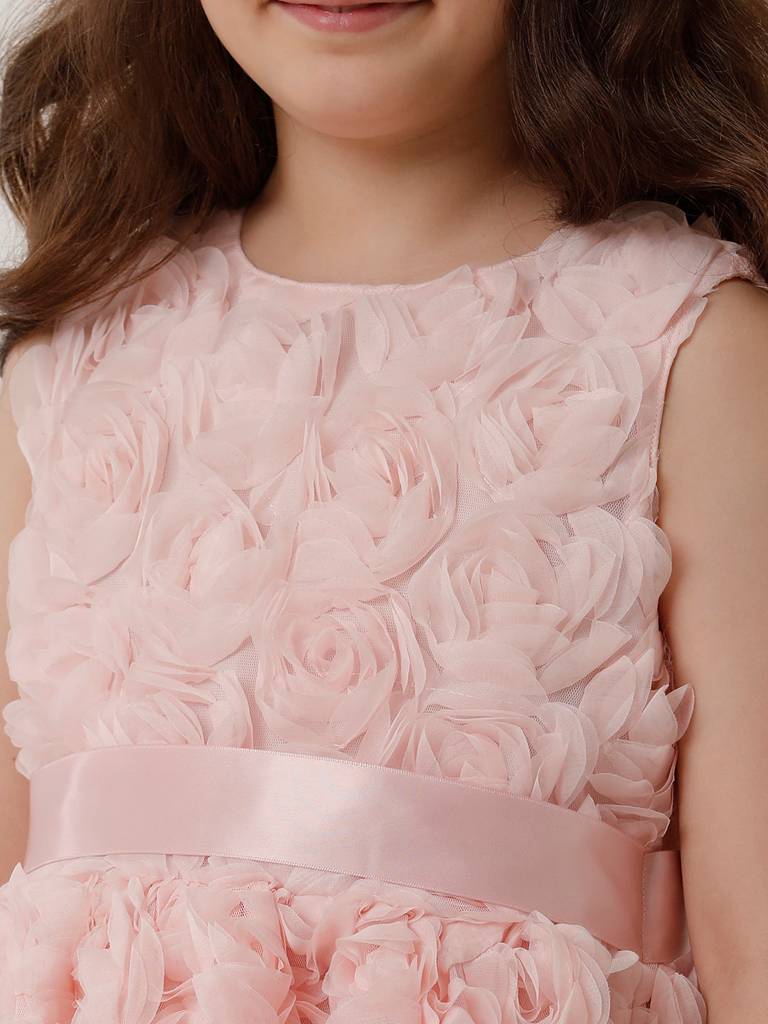 Girls 3D Floral Party Wear Dress