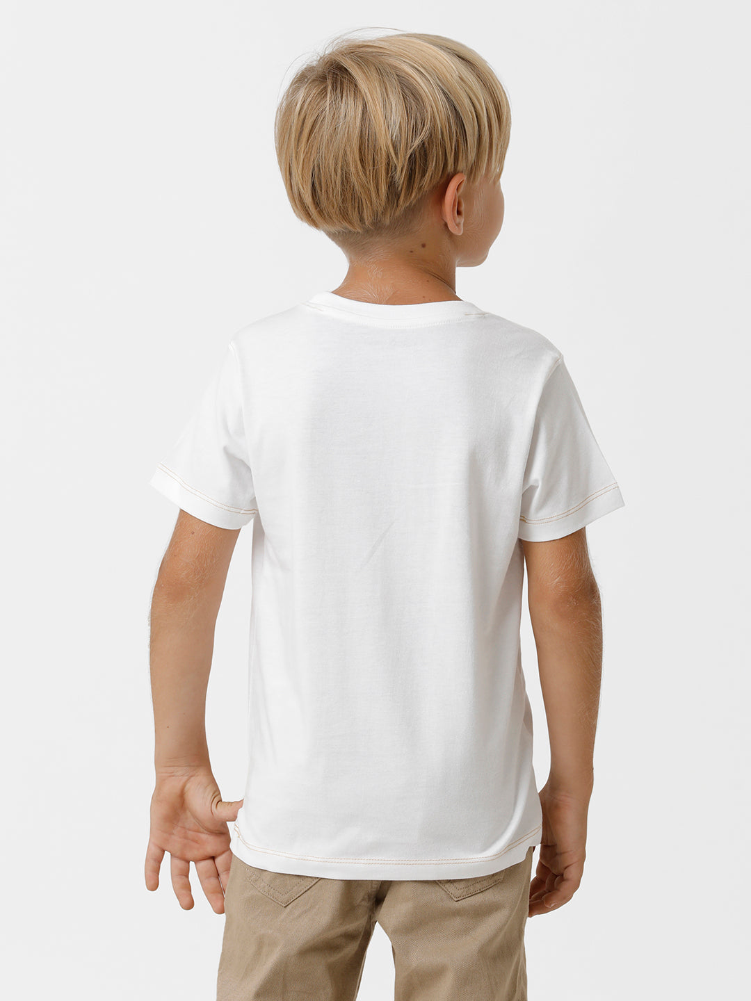 Boys Placement Printed T-shirt with Contrast Stitching