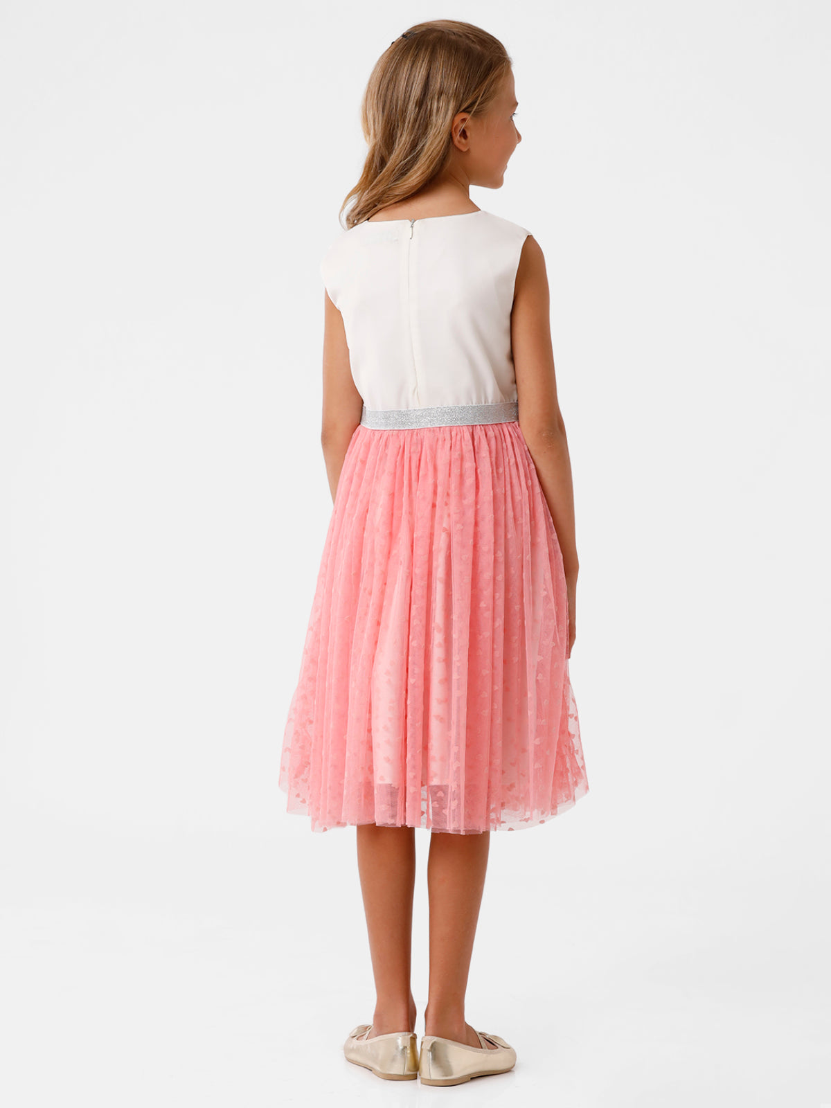 White & Pink Net Dress