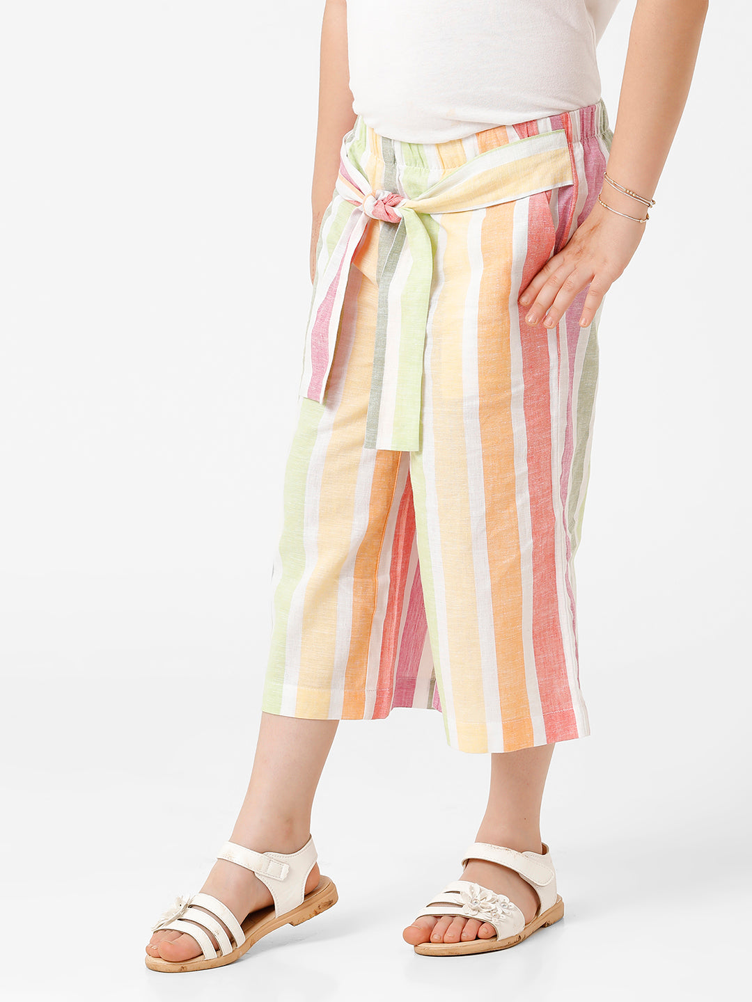 Girls Multi Color Casual Trouser