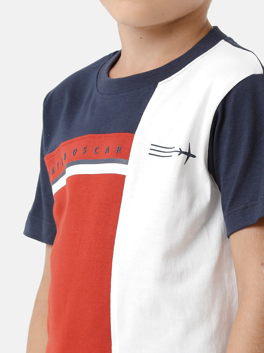 Boys Cut & Sew Placement Printed T-shirt
