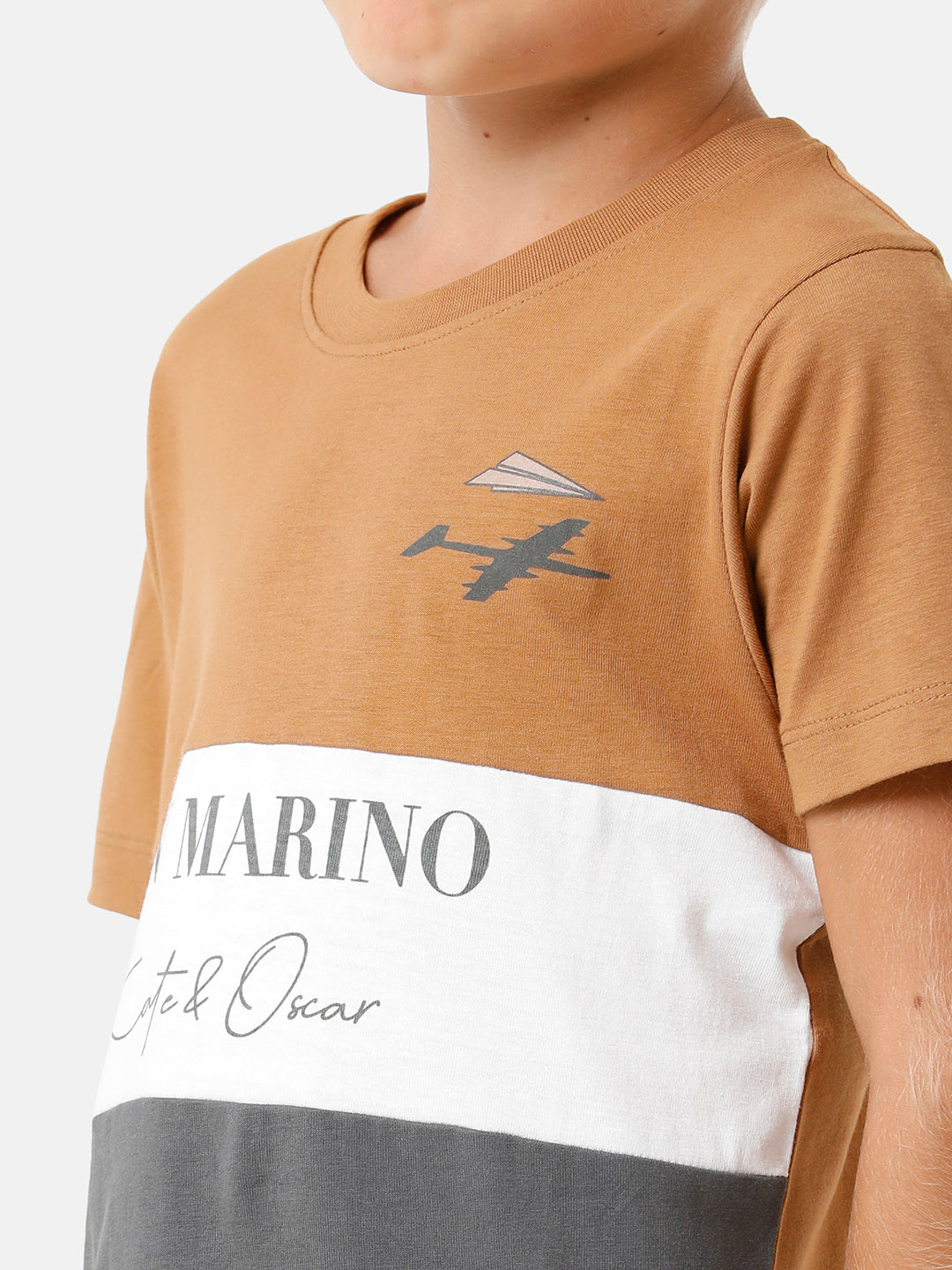 Boys Cut & Sew Printed T-shirt