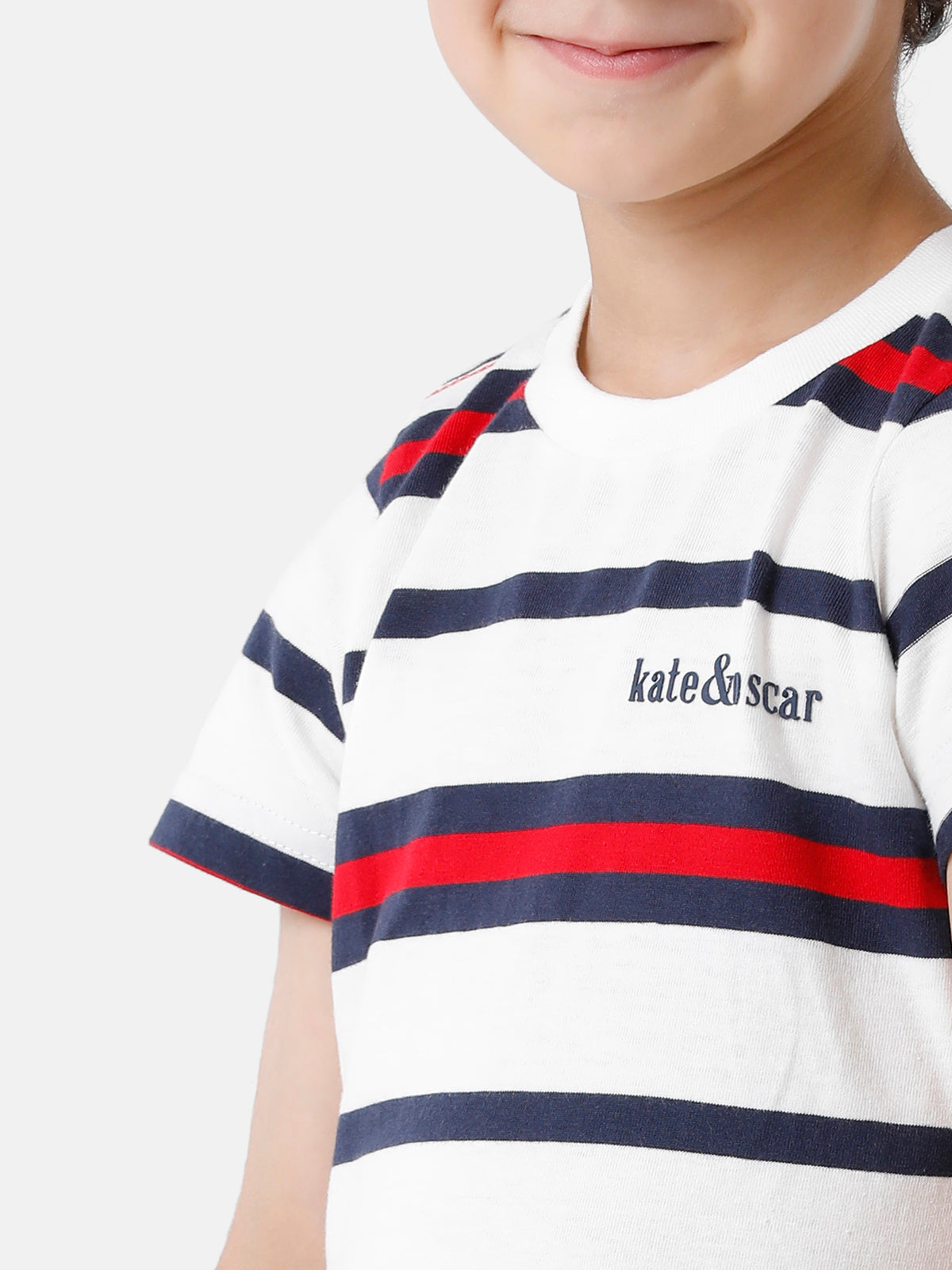 White Printed Tee