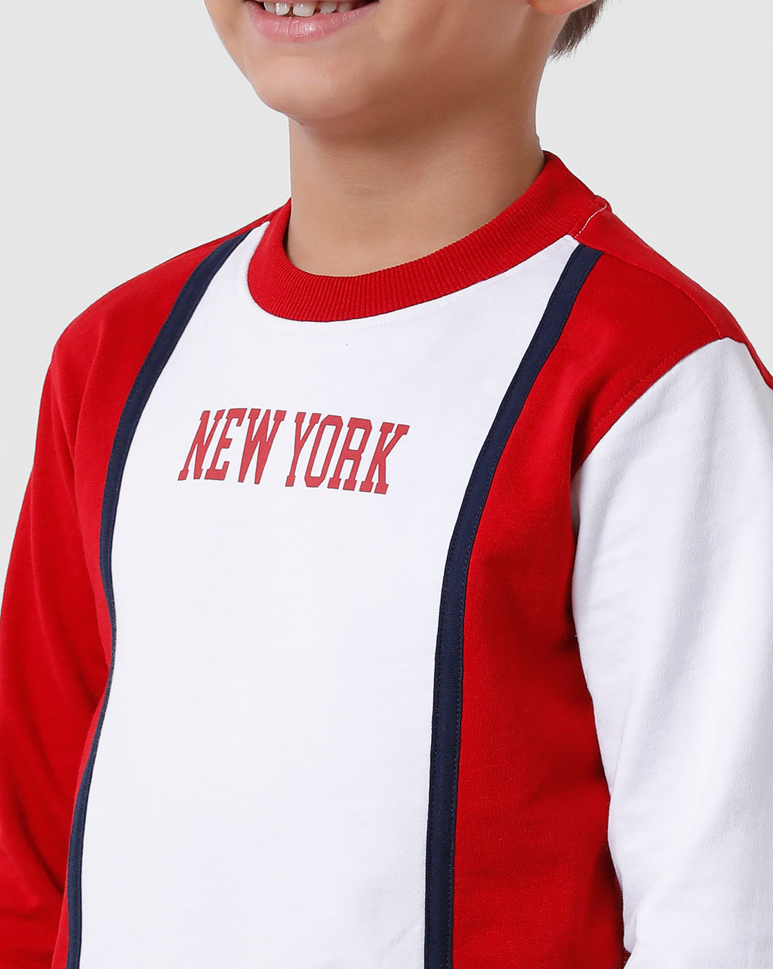 Red Cut & Sew Sweatshirt
