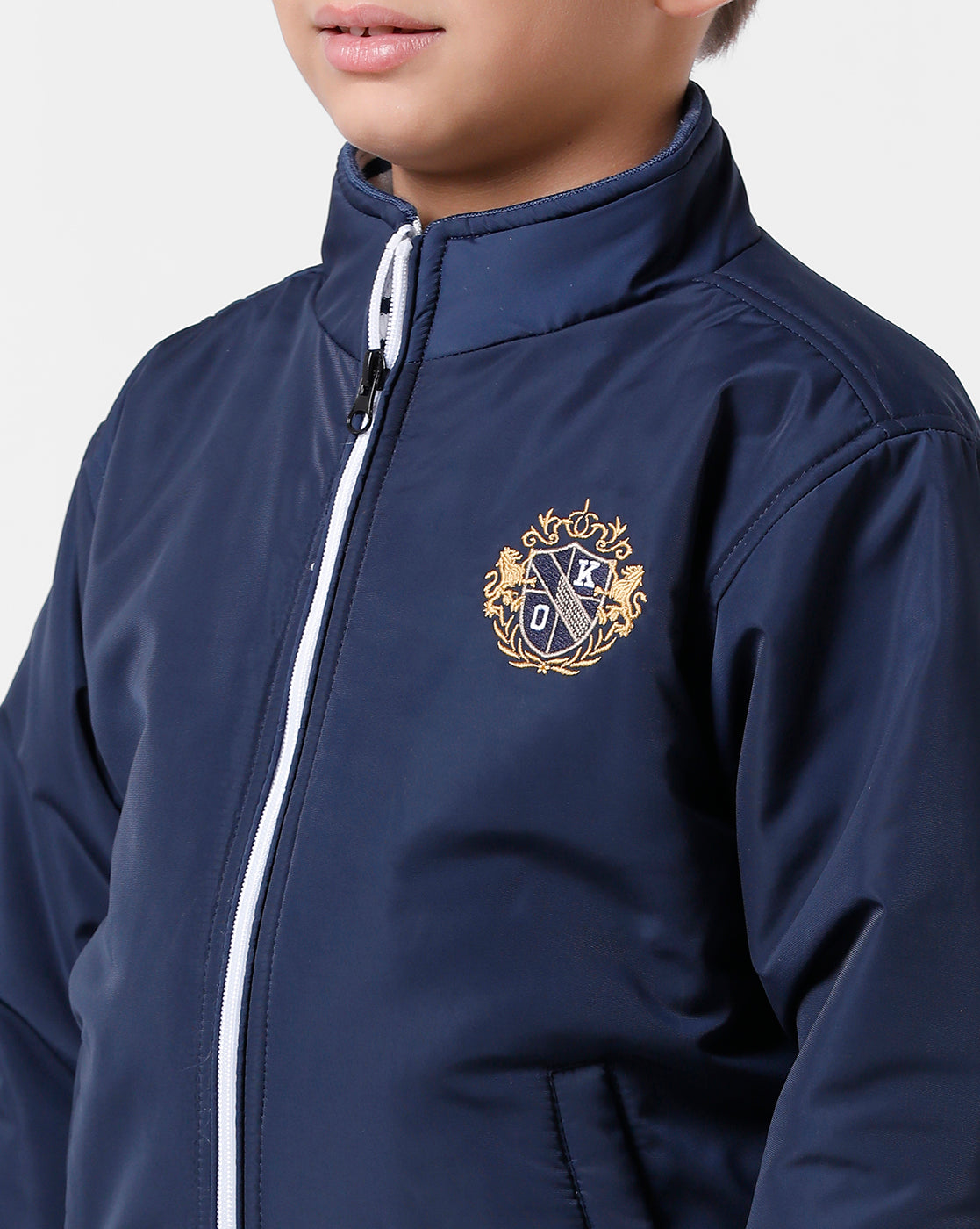 Navy Winter K&O Jacket