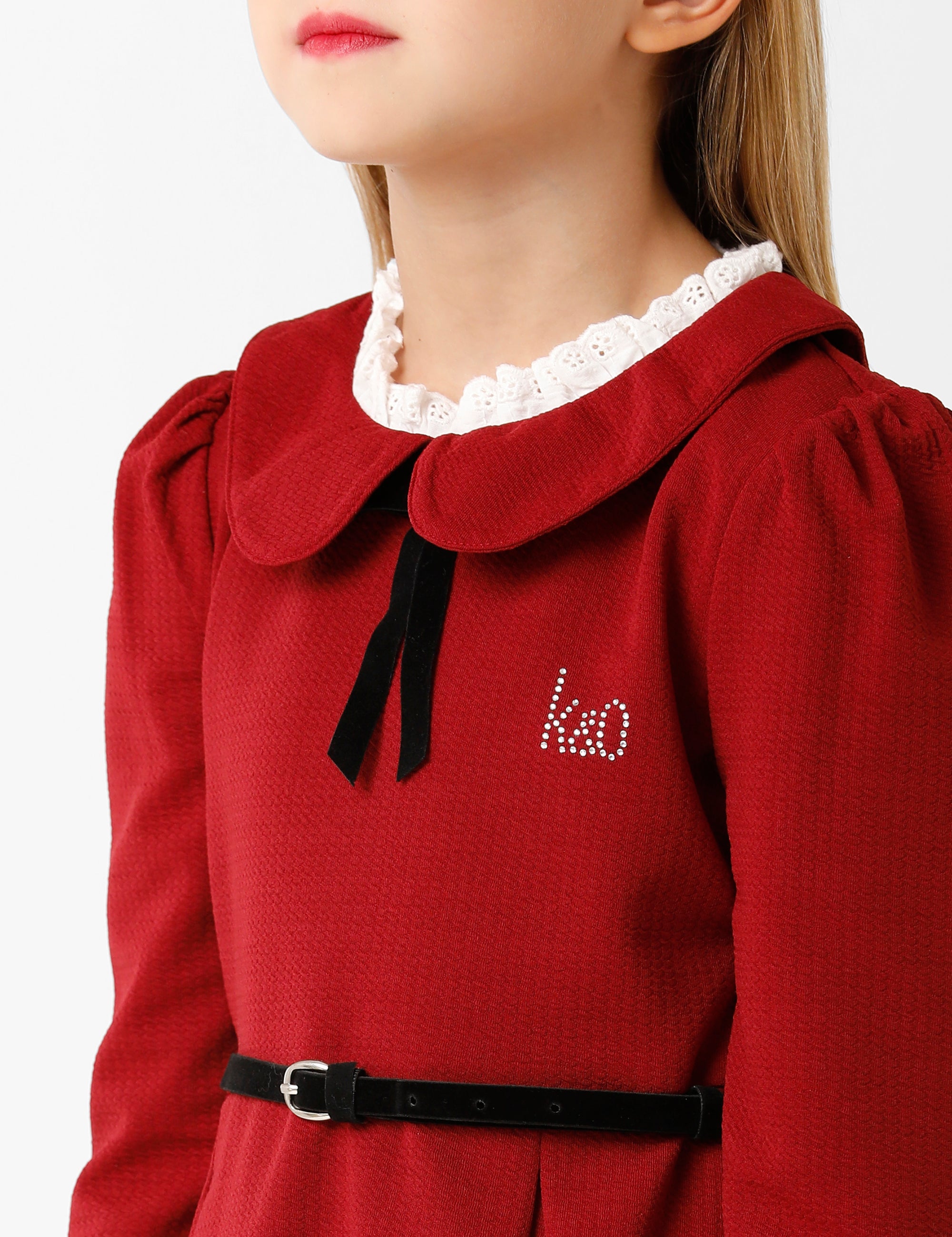 Maroon Dress with Belt