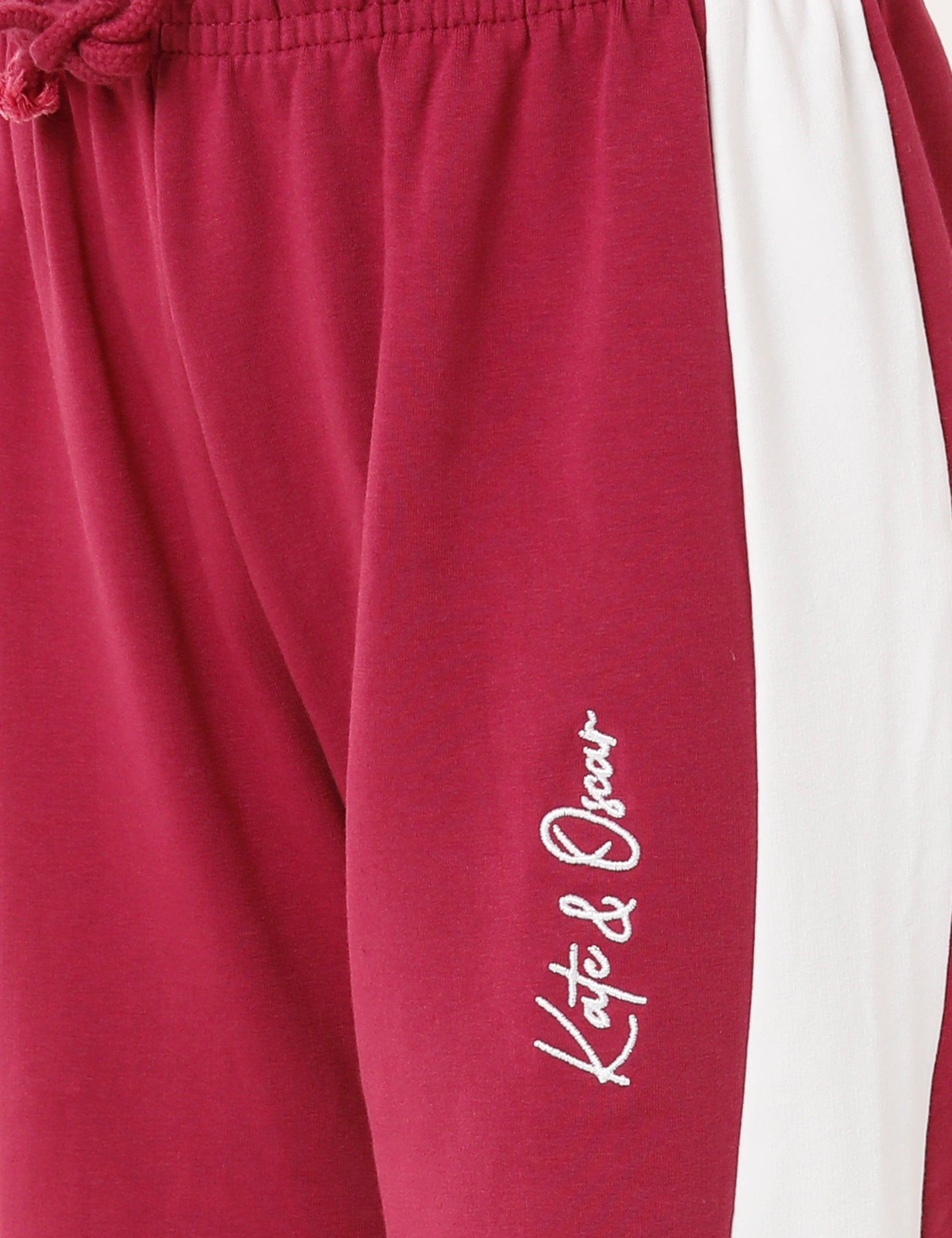 Red Signature Embroidered Track Pant