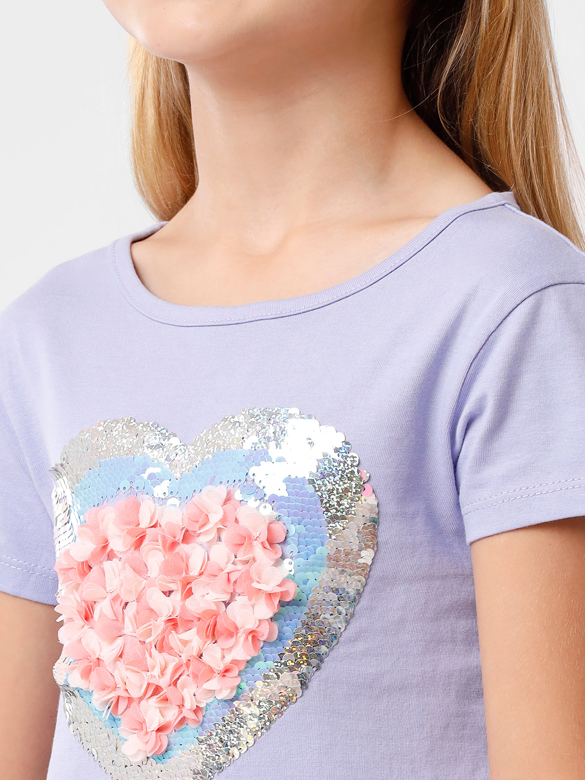 Lavender T-Shirt with Print