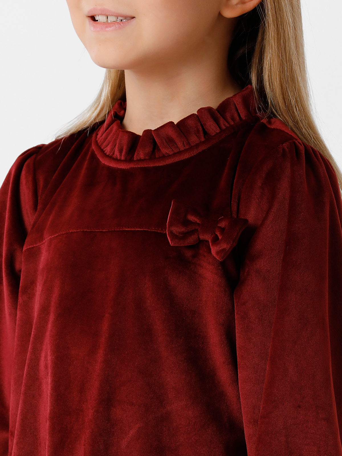 Velvert Wine Party Wear Dress