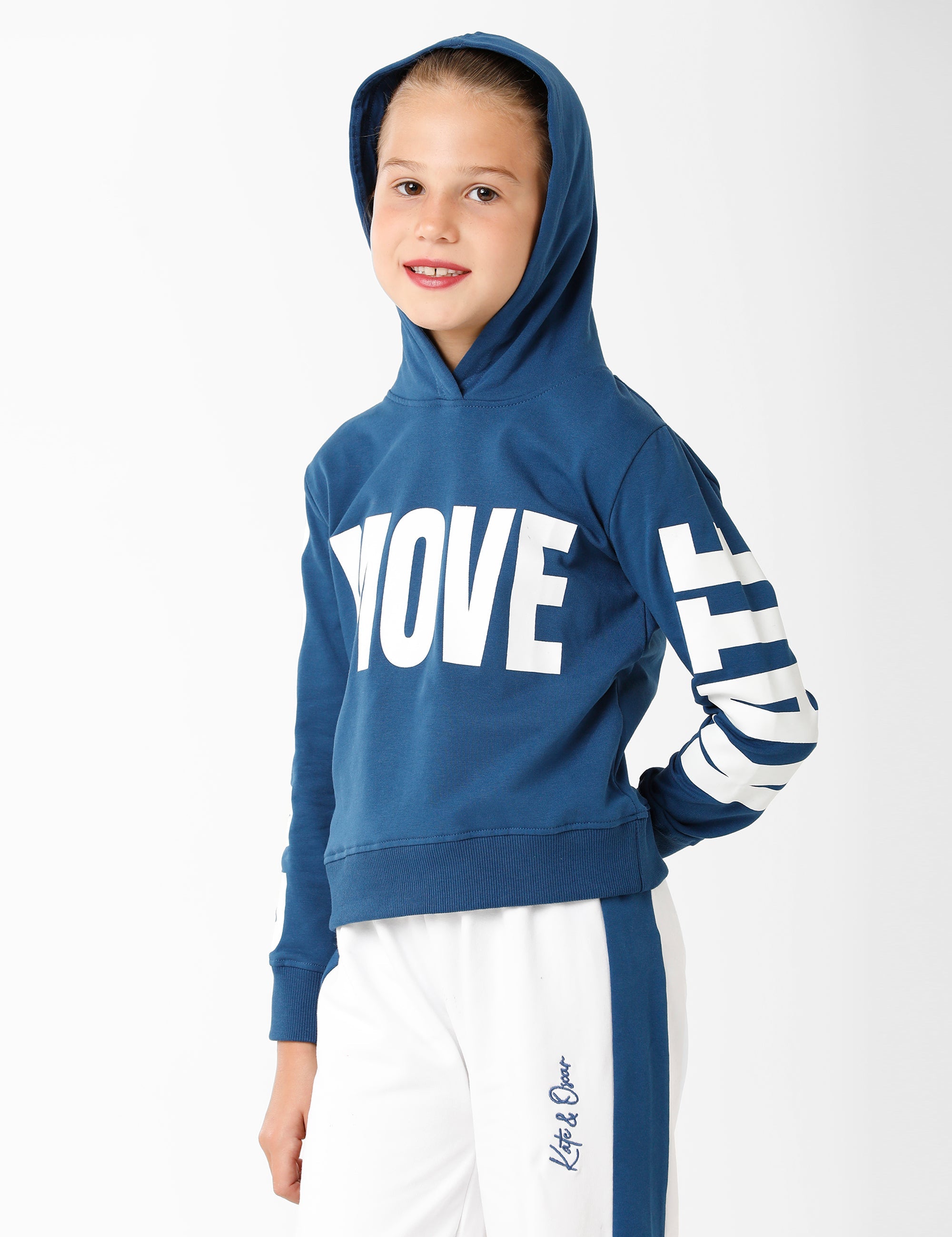 Navy Blue Sweatshirt with Print