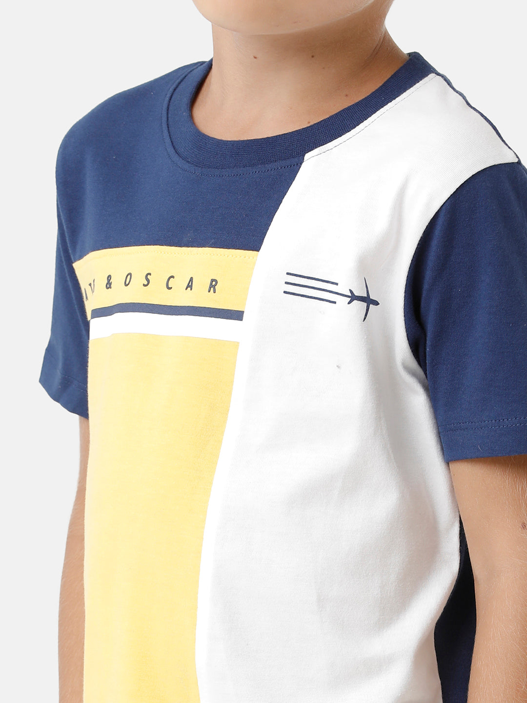 Boys Cut & Sew Placement Printed T-shirt