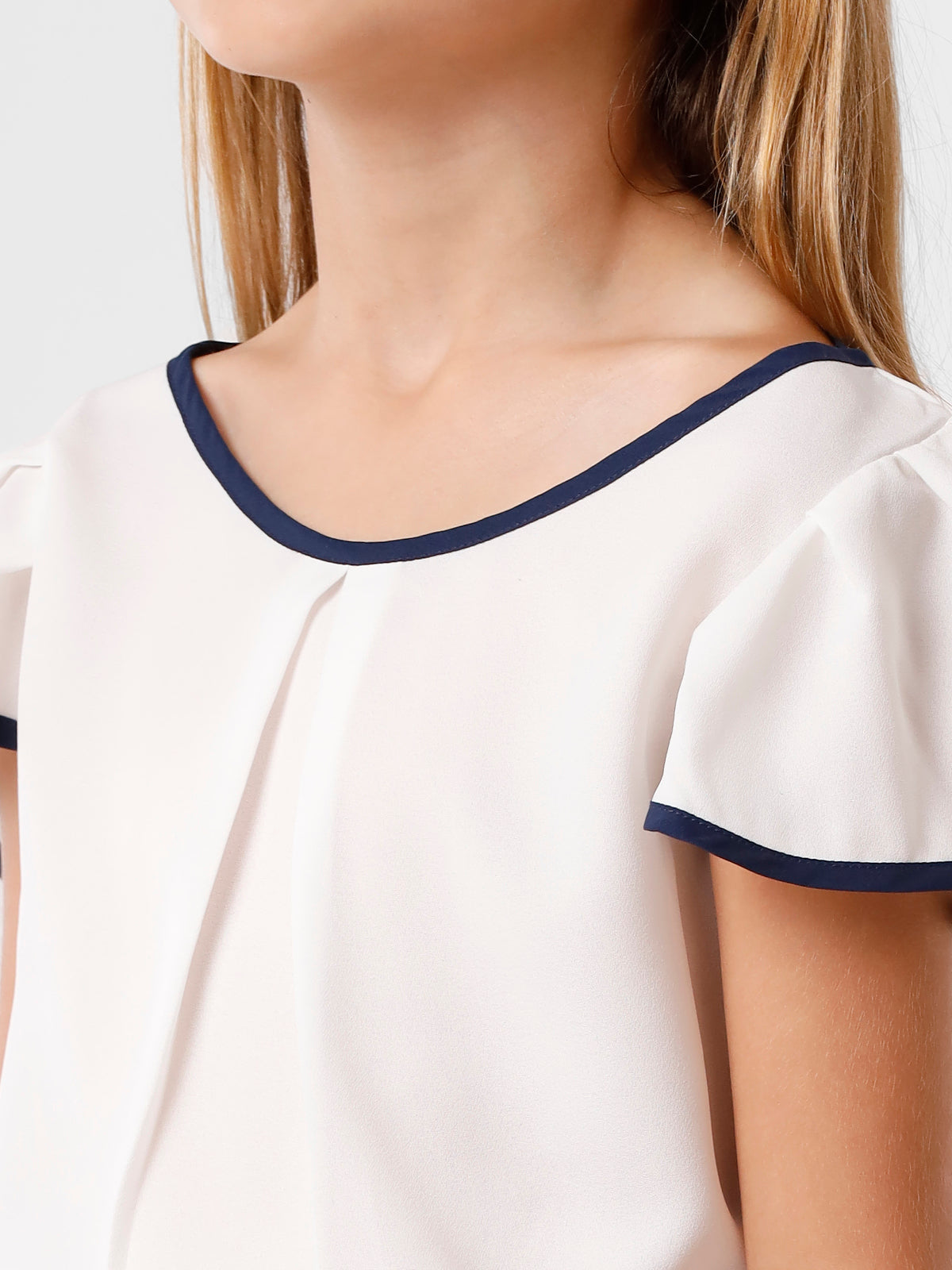 White Butterfly Sleeves Top