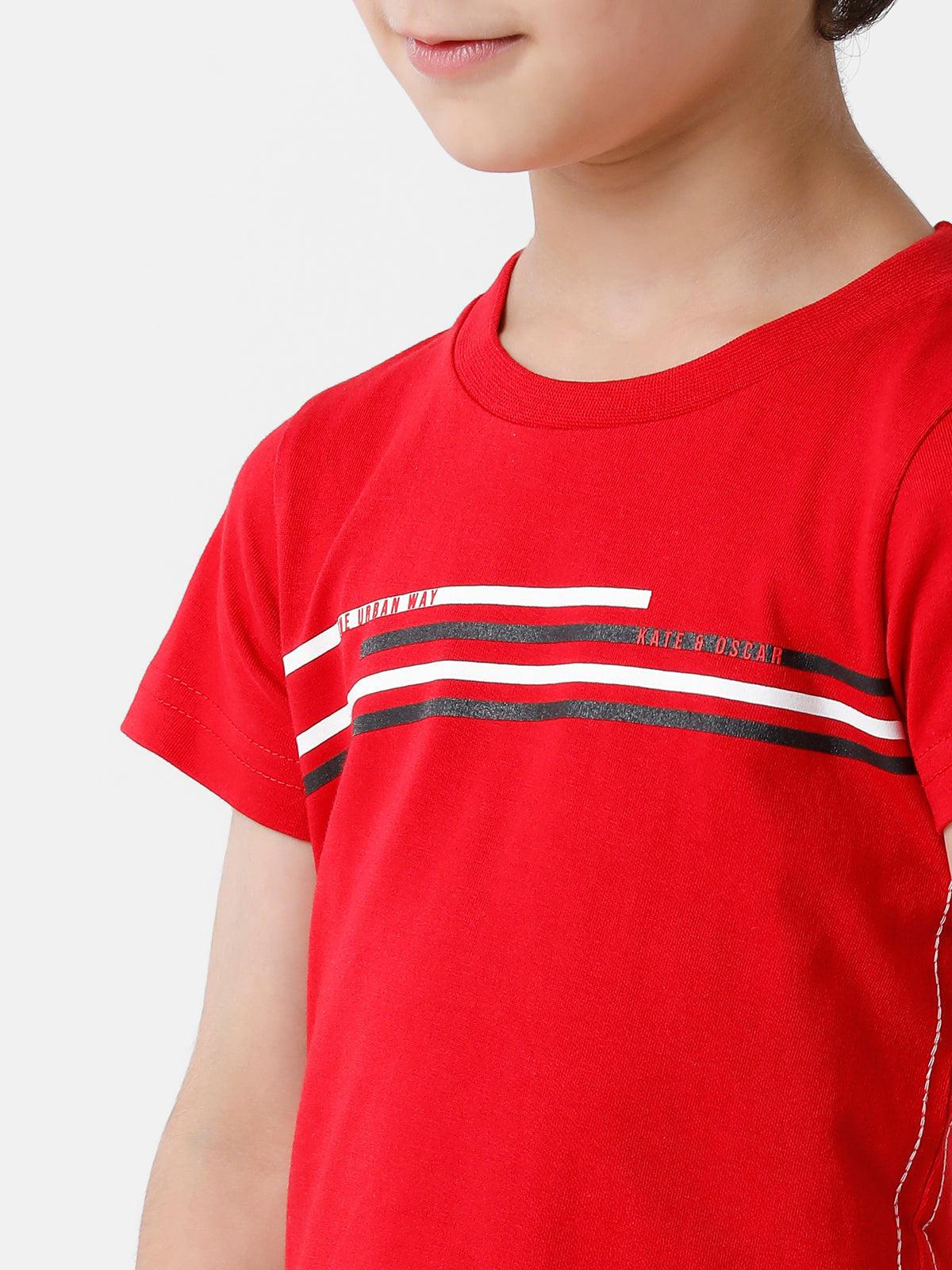 Rich Red Printed Tee