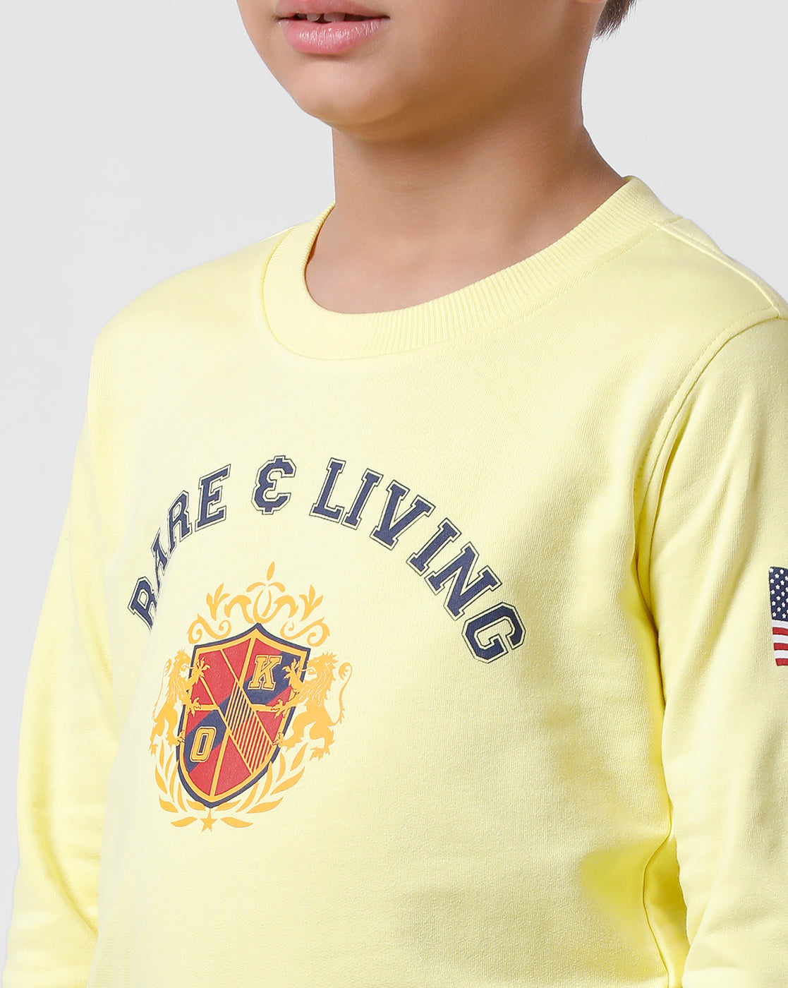 Yellow Printed Sweatshirt