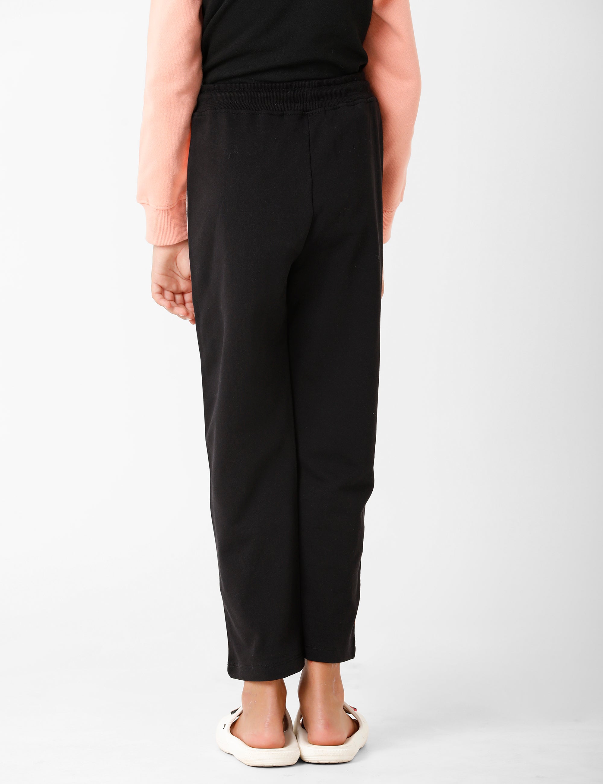 Black KO Embroidered Track Pant