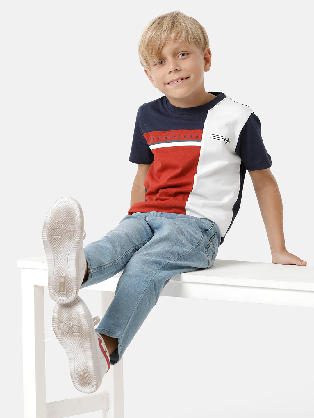 Boys Cut & Sew Placement Printed T-shirt