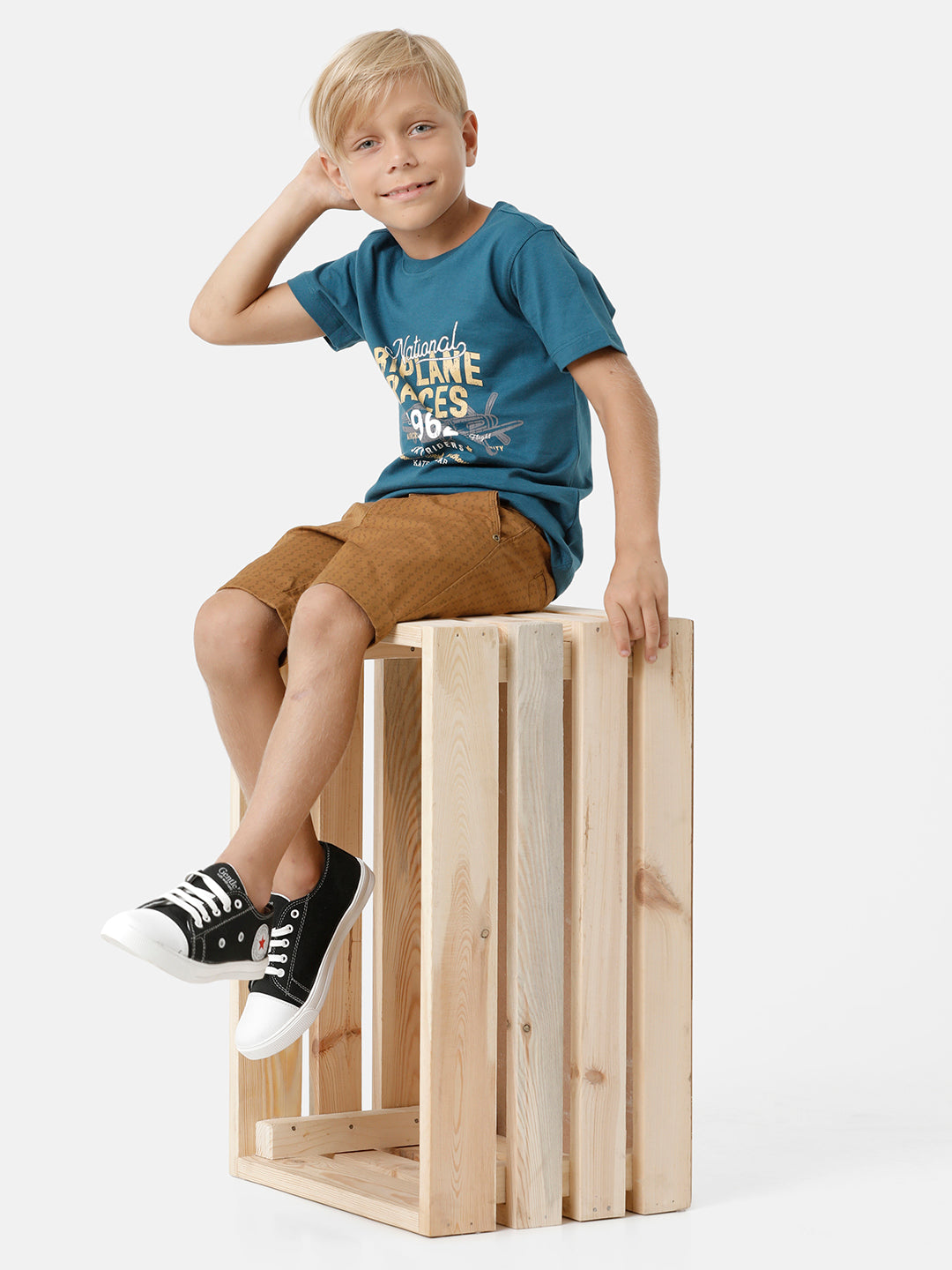 Boys Cut & Sew Printed T-shirt