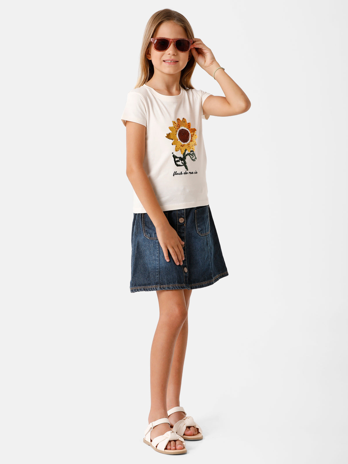 White T-Shirt with Print