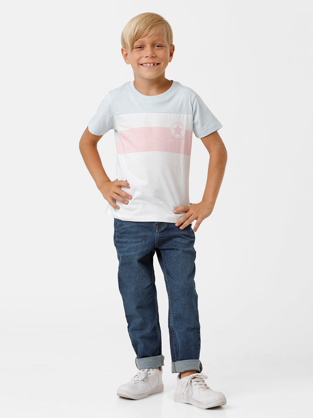 Boys Cut & Sew Placement Printed T-shirt