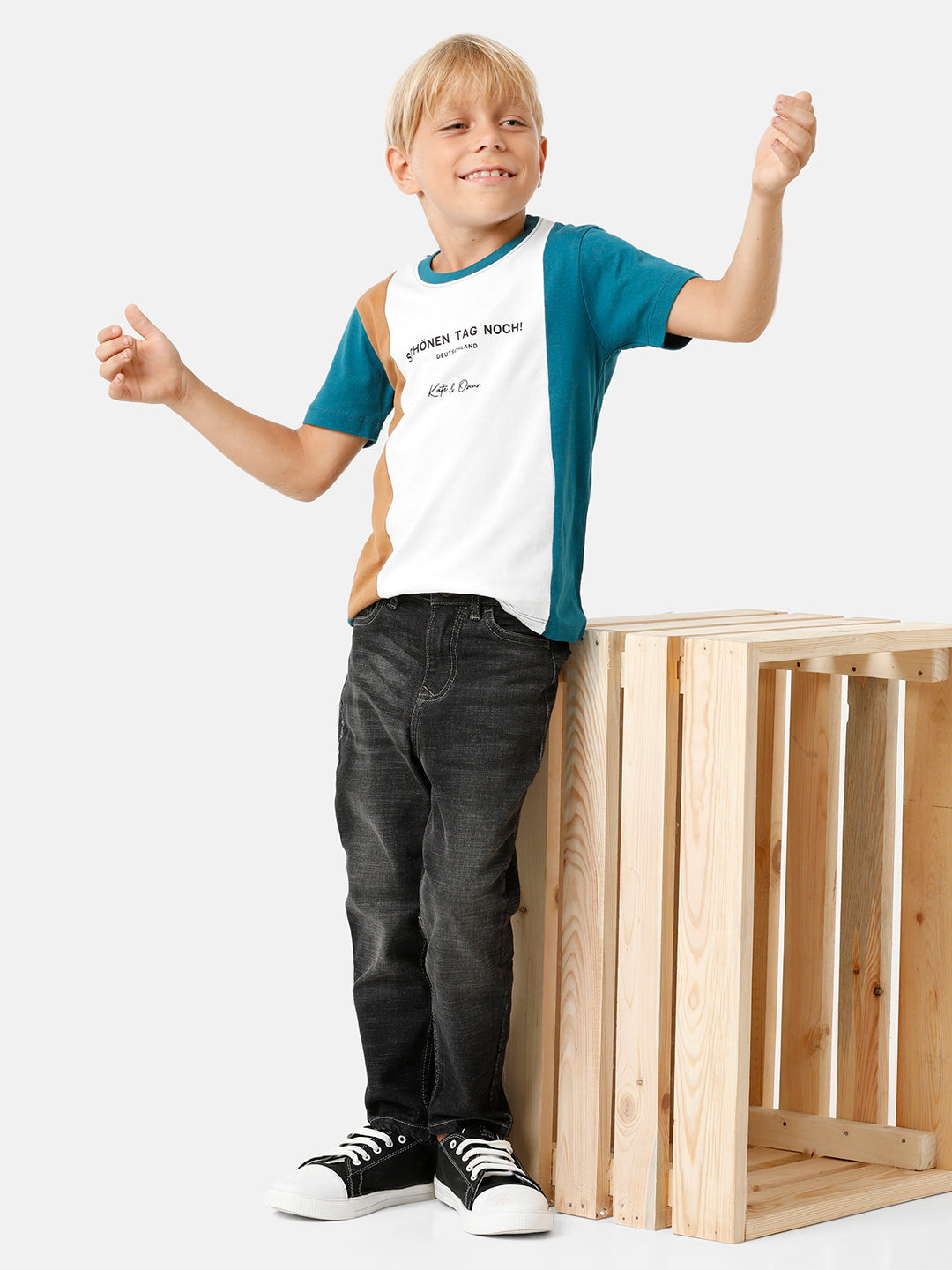 Boys Cut & Sew Printed T-shirt