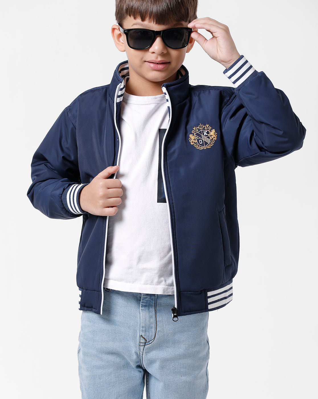 Navy Winter K&O Jacket