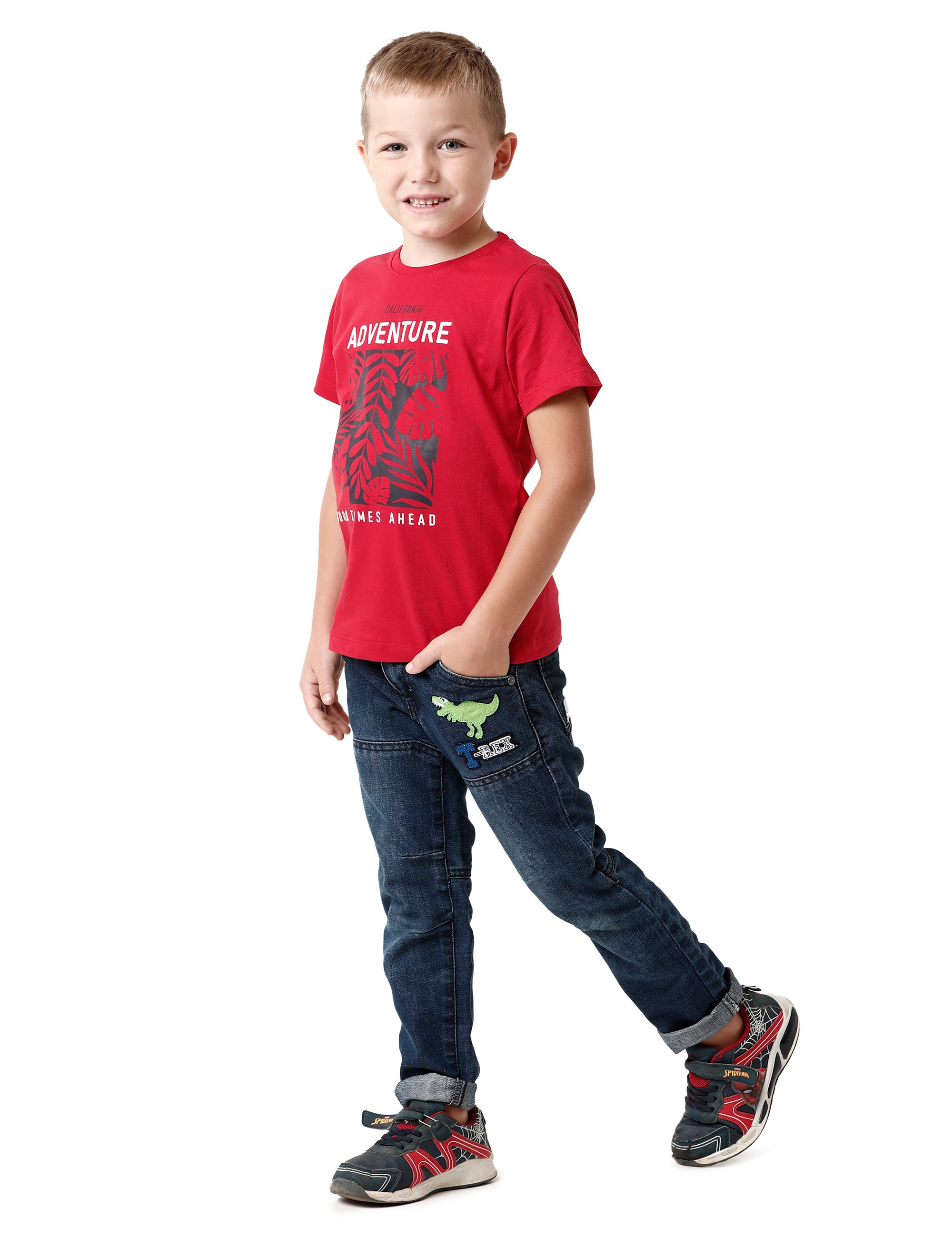 Red Adventure Printed T-shirt