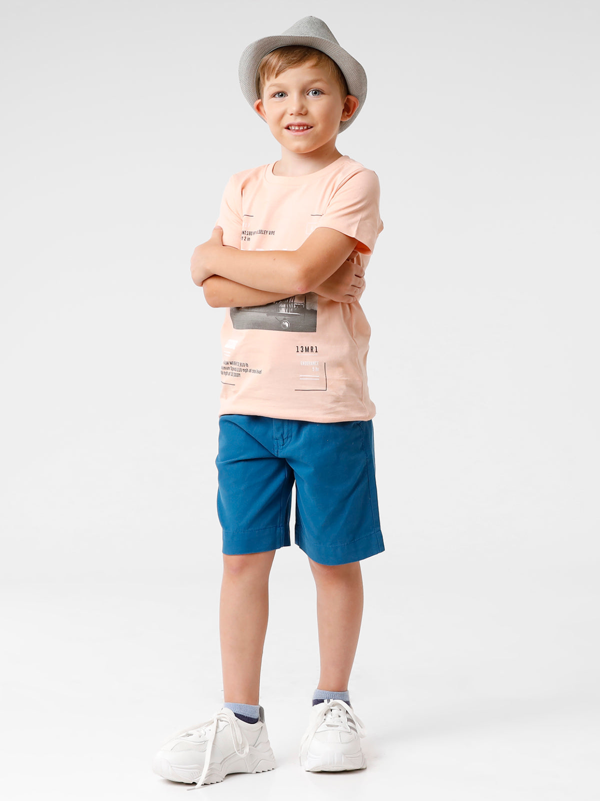 Teal Blue Cotton Chino Shorts