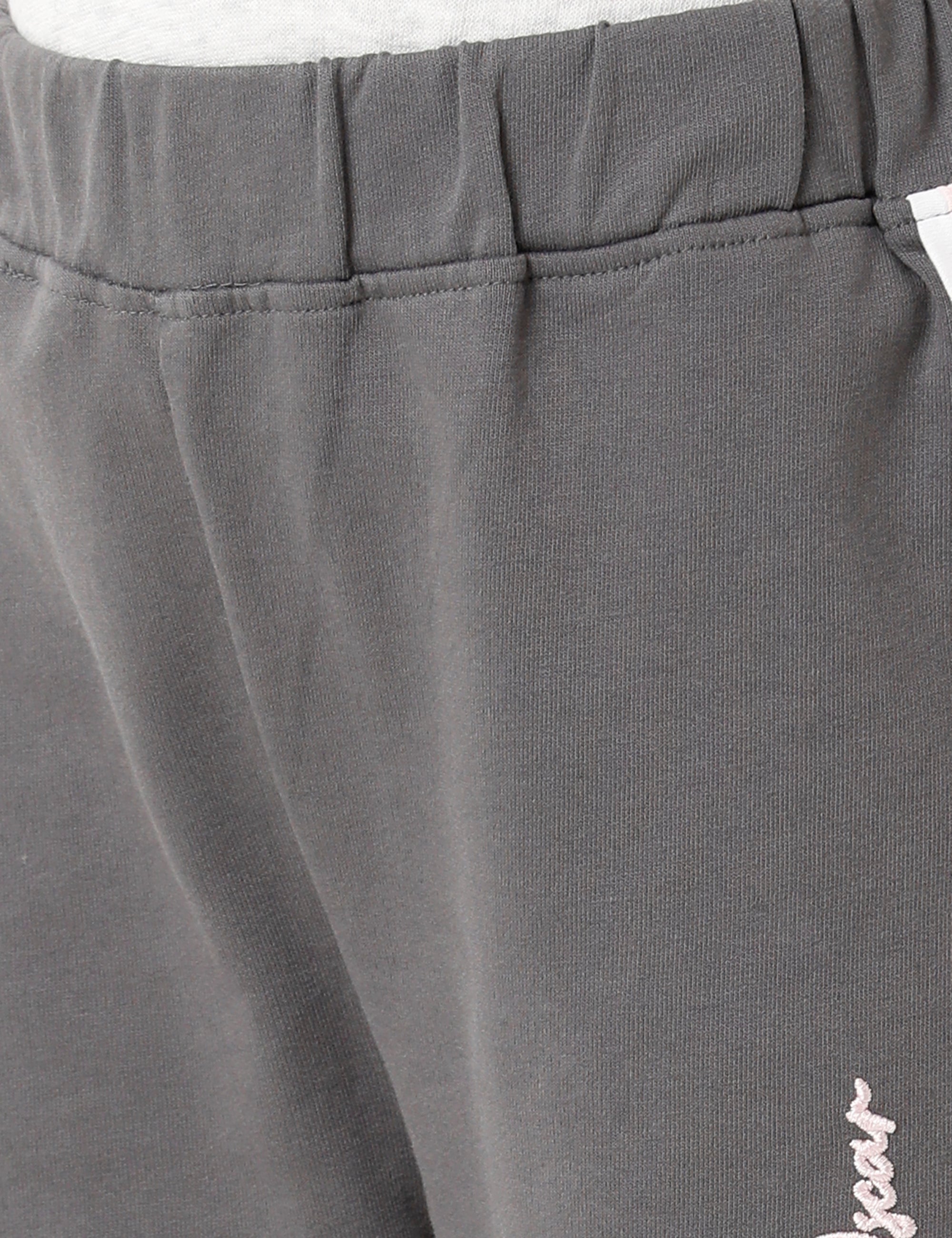 Grey Signature Embroidered Track Pant