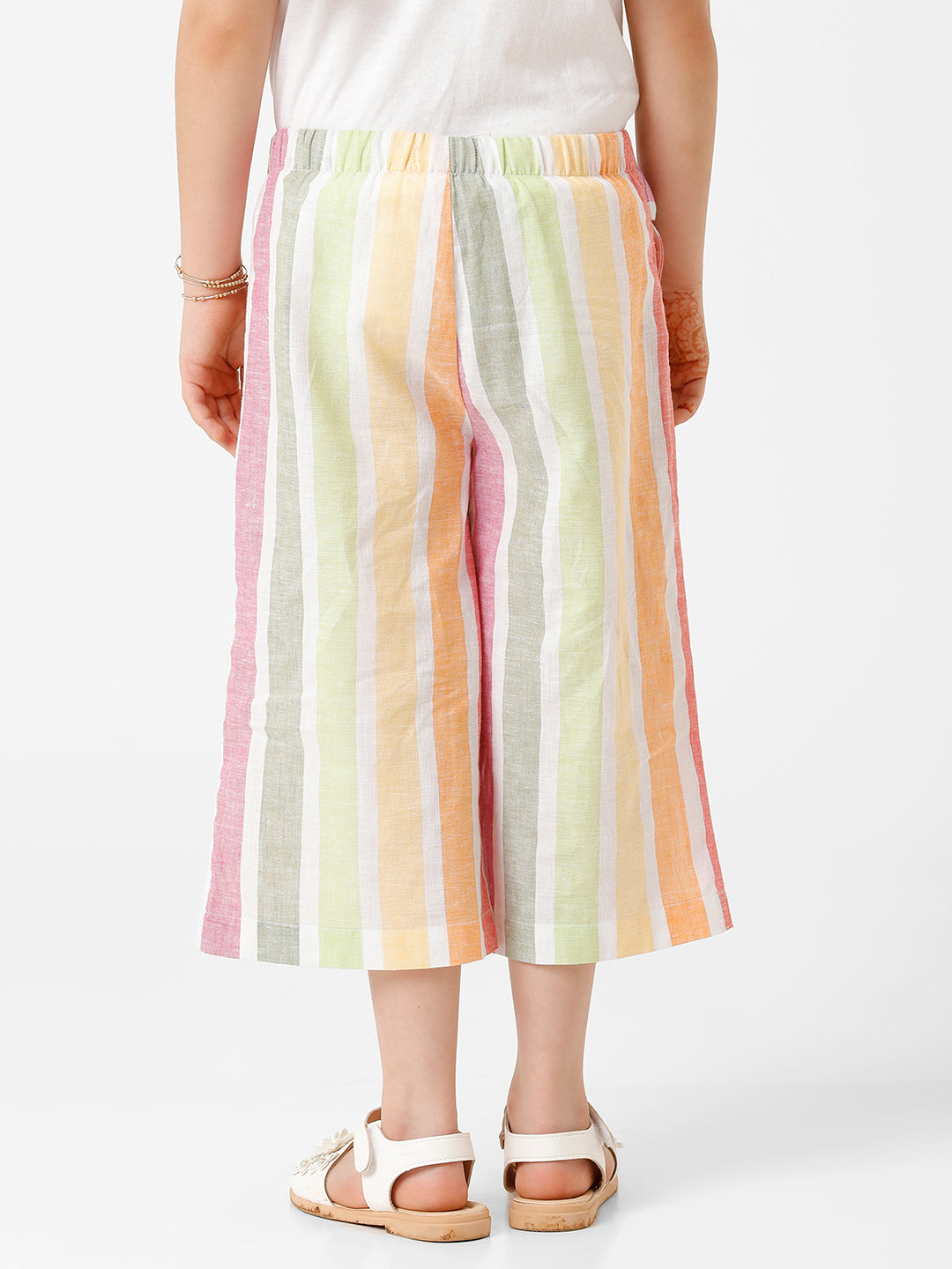 Girls Multi Color Casual Trouser