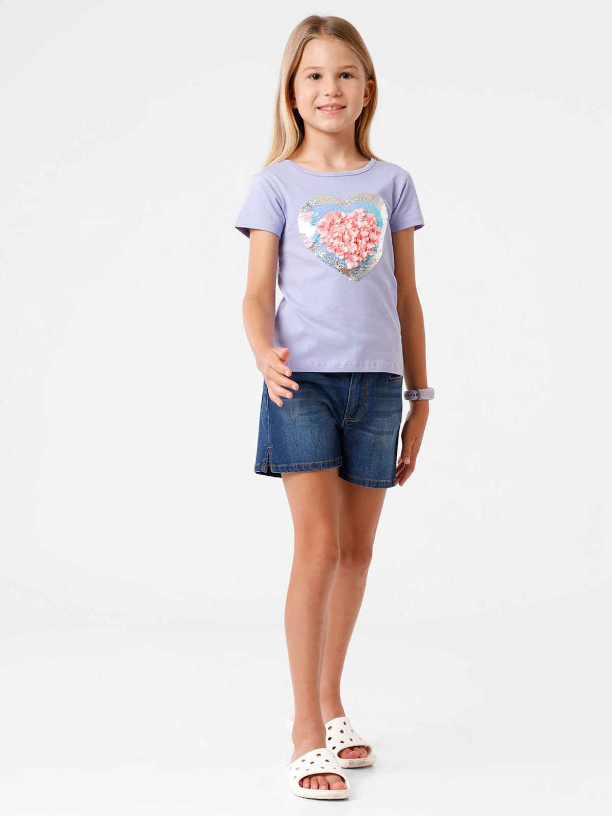 Lavender T-Shirt with Print