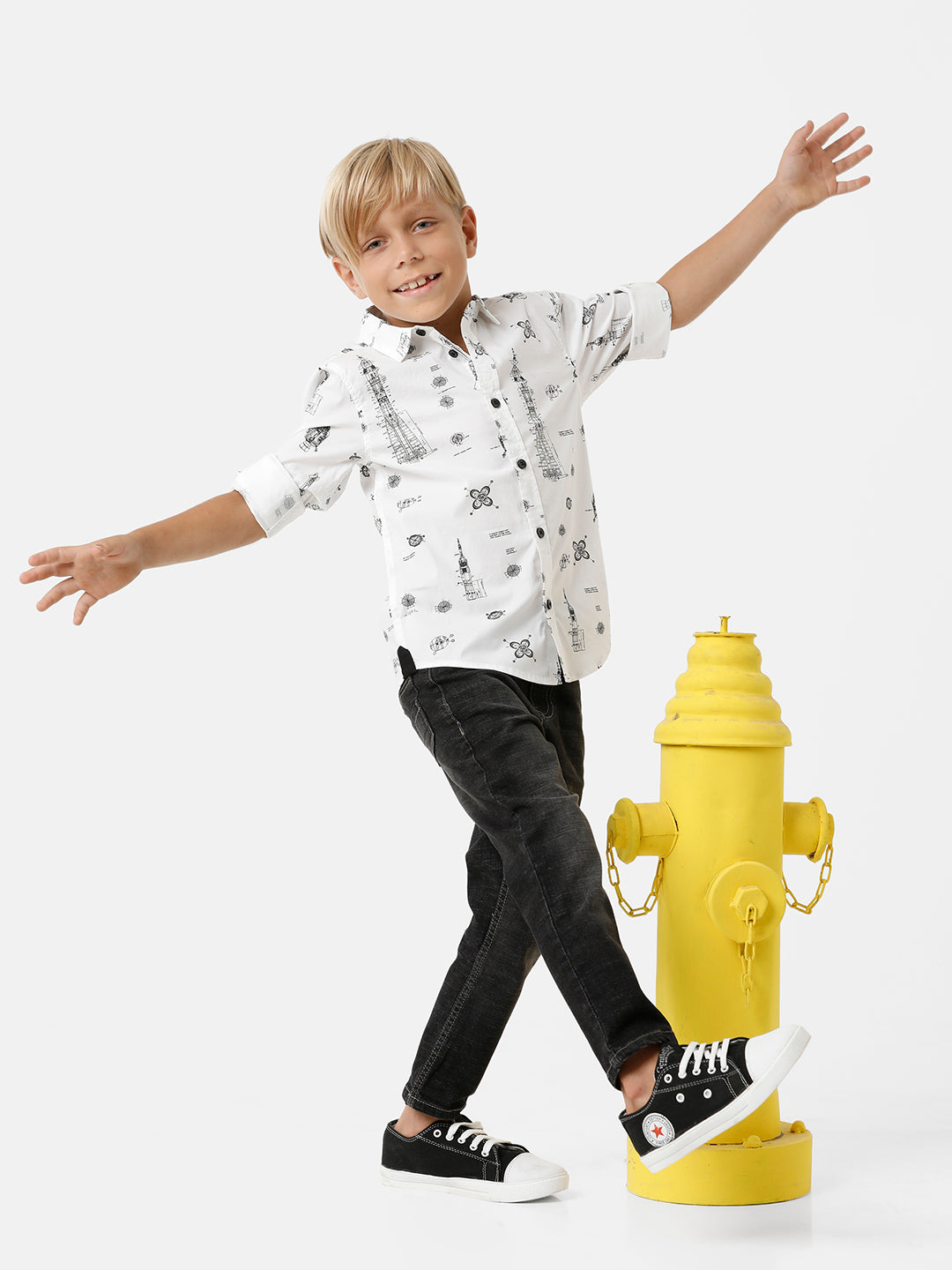 Boys Full Sleeve Printed Shirt