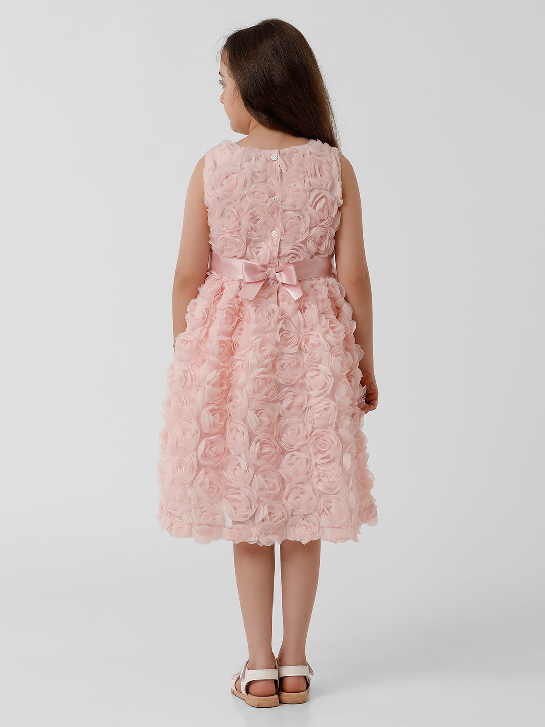 Girls 3D Floral Party Wear Dress