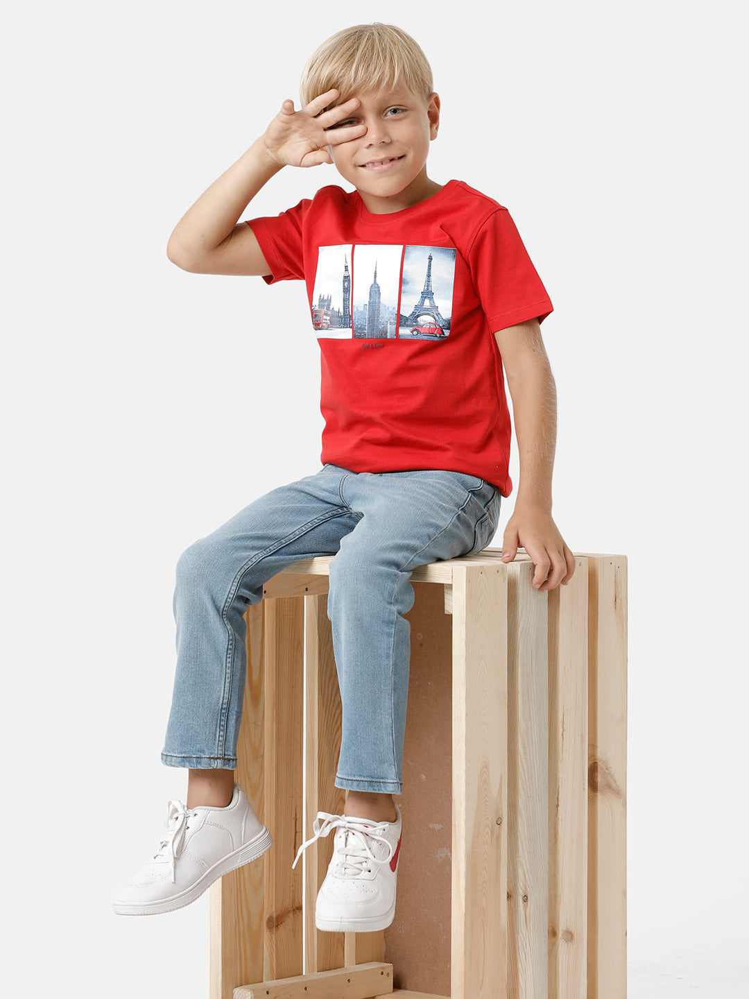 Boys Placement Printed T-shirt